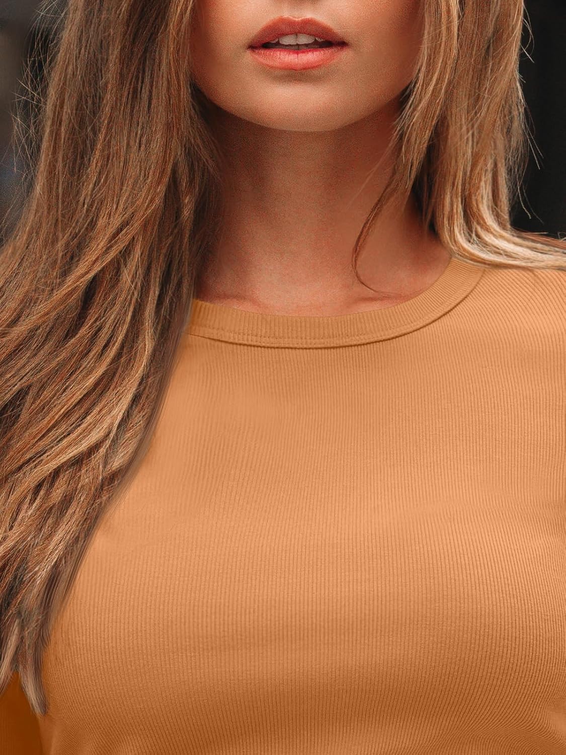 AUTOMET Long Sleeve Shirts Blouses Fall Fashion Ribbed Basic Tops Winter Clothes