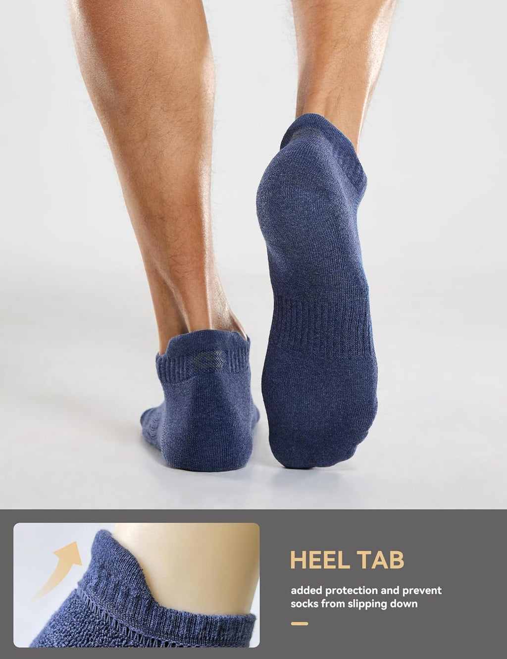 CS CELERSPORT 6 Pairs Ankle Athletic Running Socks Low Cut Sports Tab Socks for Men and Women