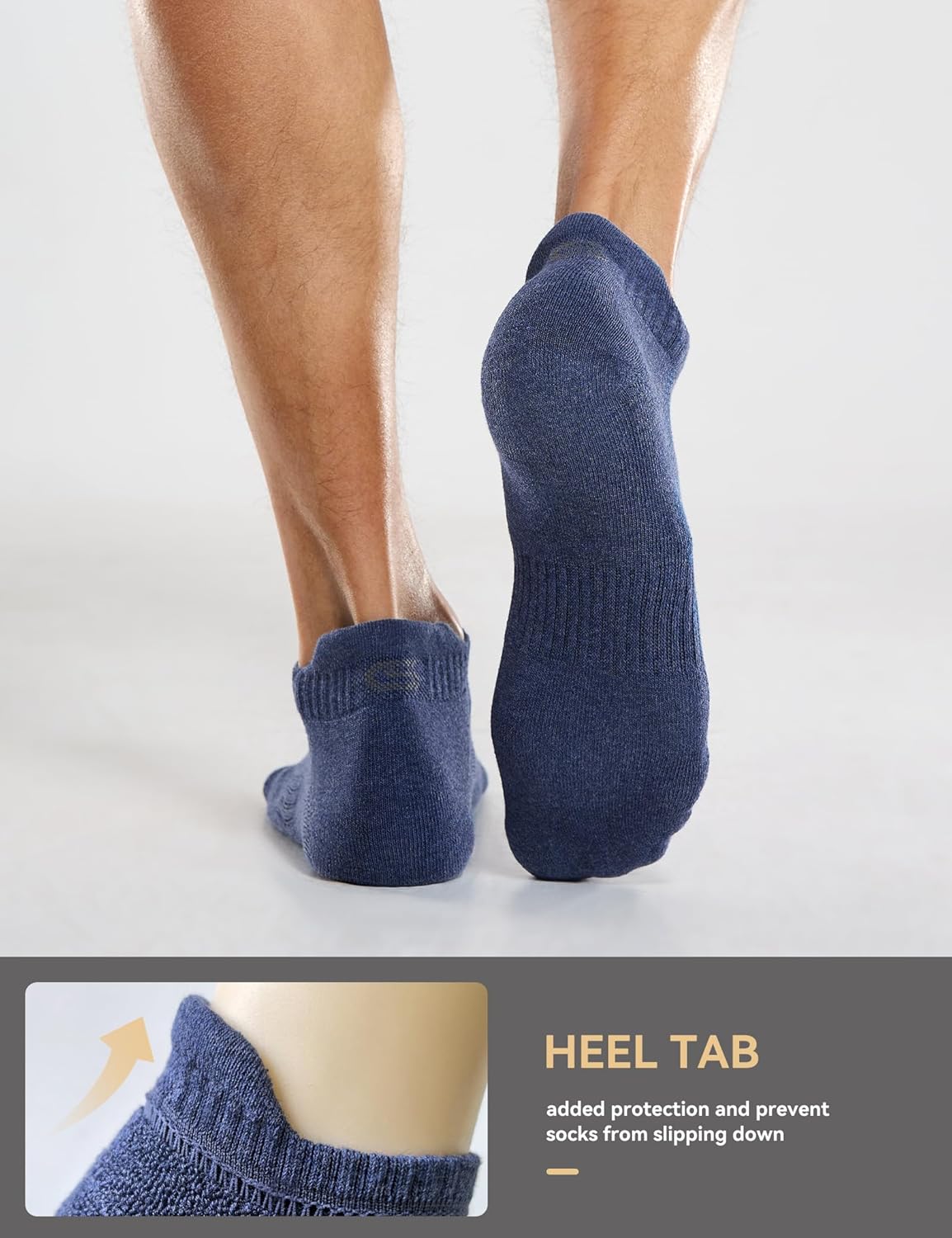 CS CELERSPORT 6 Pairs Ankle Athletic Running Socks Low Cut Sports Tab Socks for Men and Women