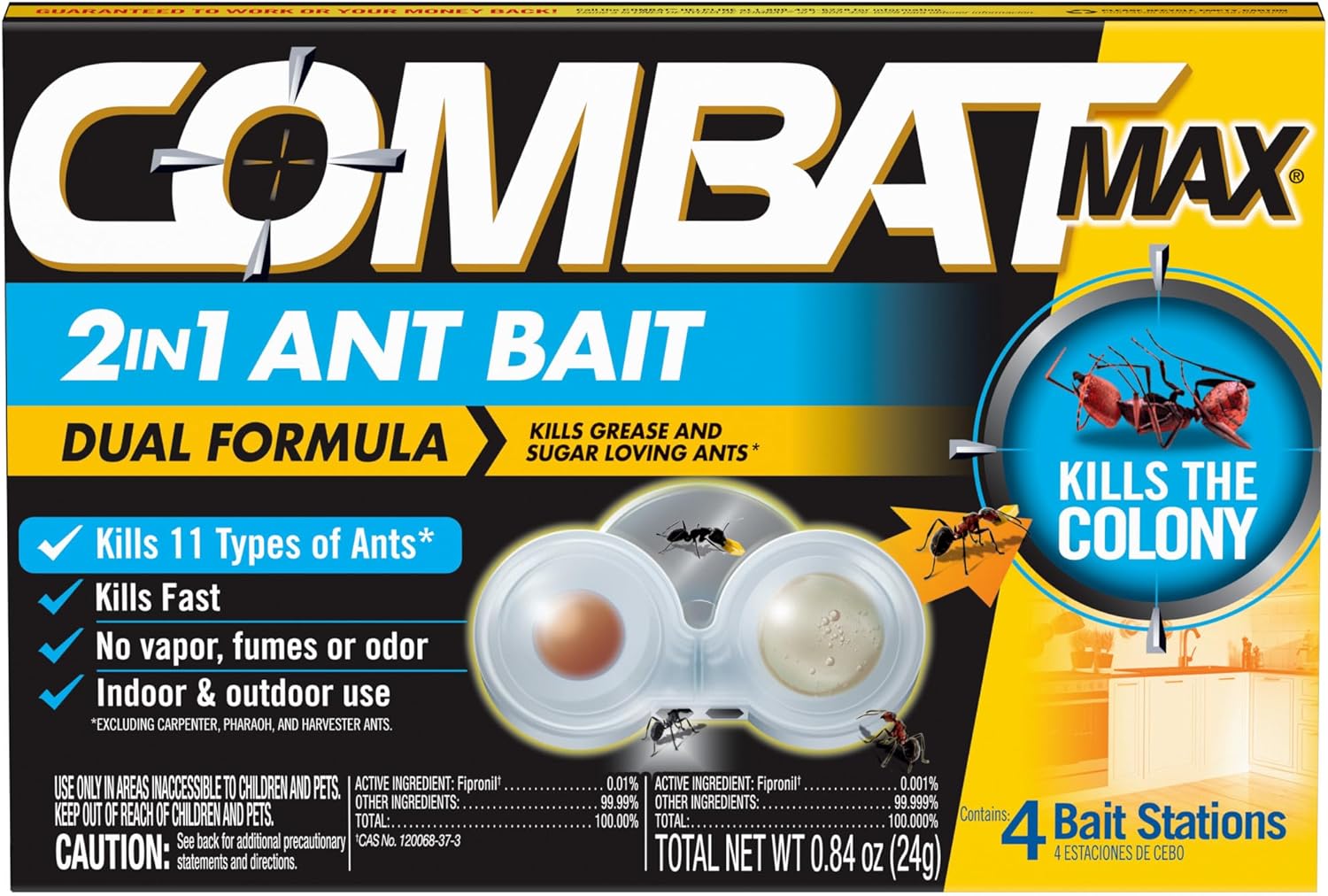 Combat Max 2 in 1 Ant Bait Station, 4 Count