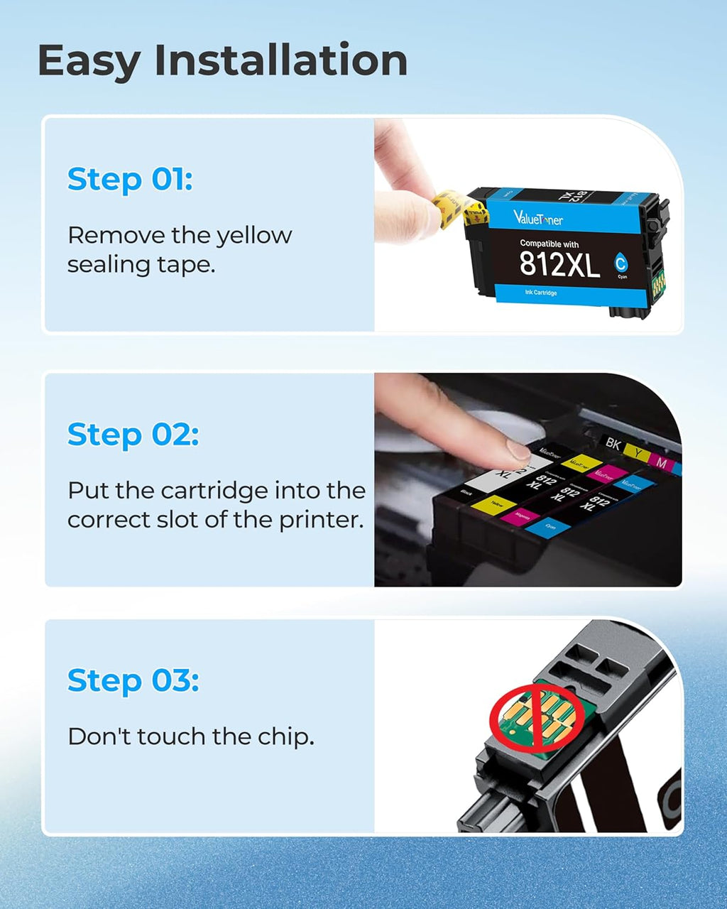 Valuetoner 245XL Ink Cartridge Replacement for Canon 245XL 246XL Combo Pack PG-245XL CL-246XL for Pixma TR4520 TR4527 MG2522 MG2520 MX490 MX492 TS202 TS302 TS3320 MG2920 Printer (Black, Color)