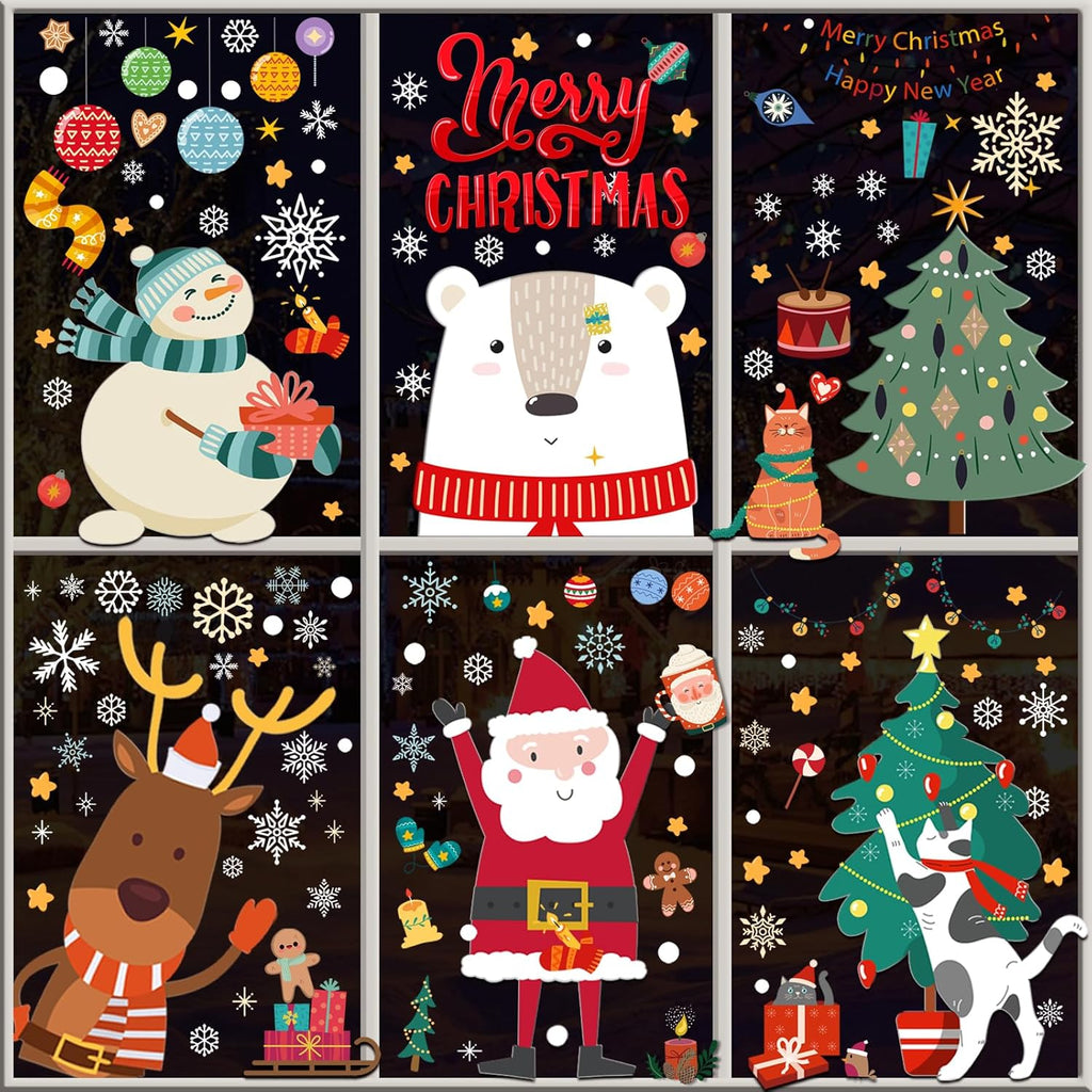 Pink Halloween Window Clings Decor, Cute Window Stickers Decoration, Ghost Bat Pumpkin Decals for Home Classroom Kids Rooms, 9 Sheets