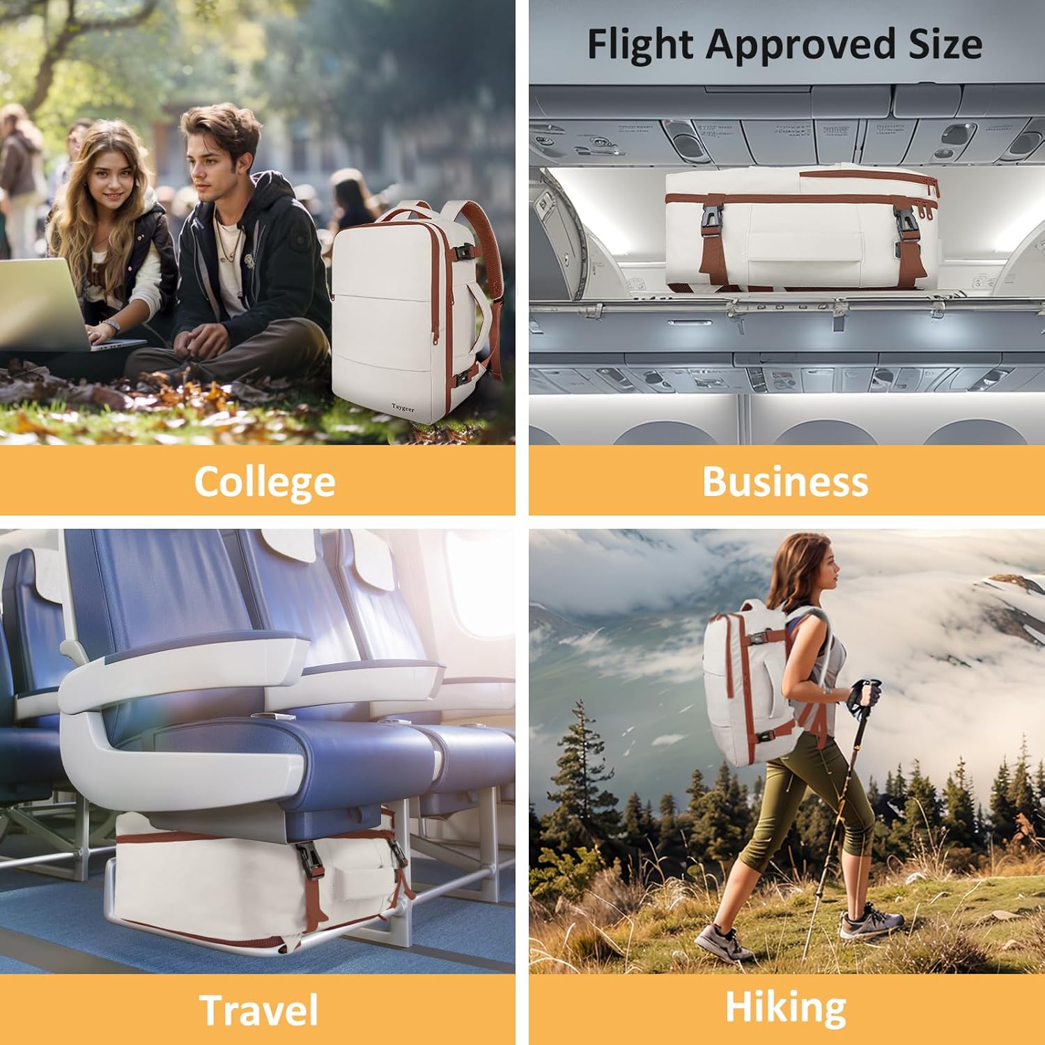 Taygeer Travel Backpack for Women, Carry On Backpack with USB Charging Port & Shoe Pouch, TSA 15.6inch Laptop Mochila Flight Approved, Nurse Bag Casual Daypack for Weekender Business Hiking, Pink