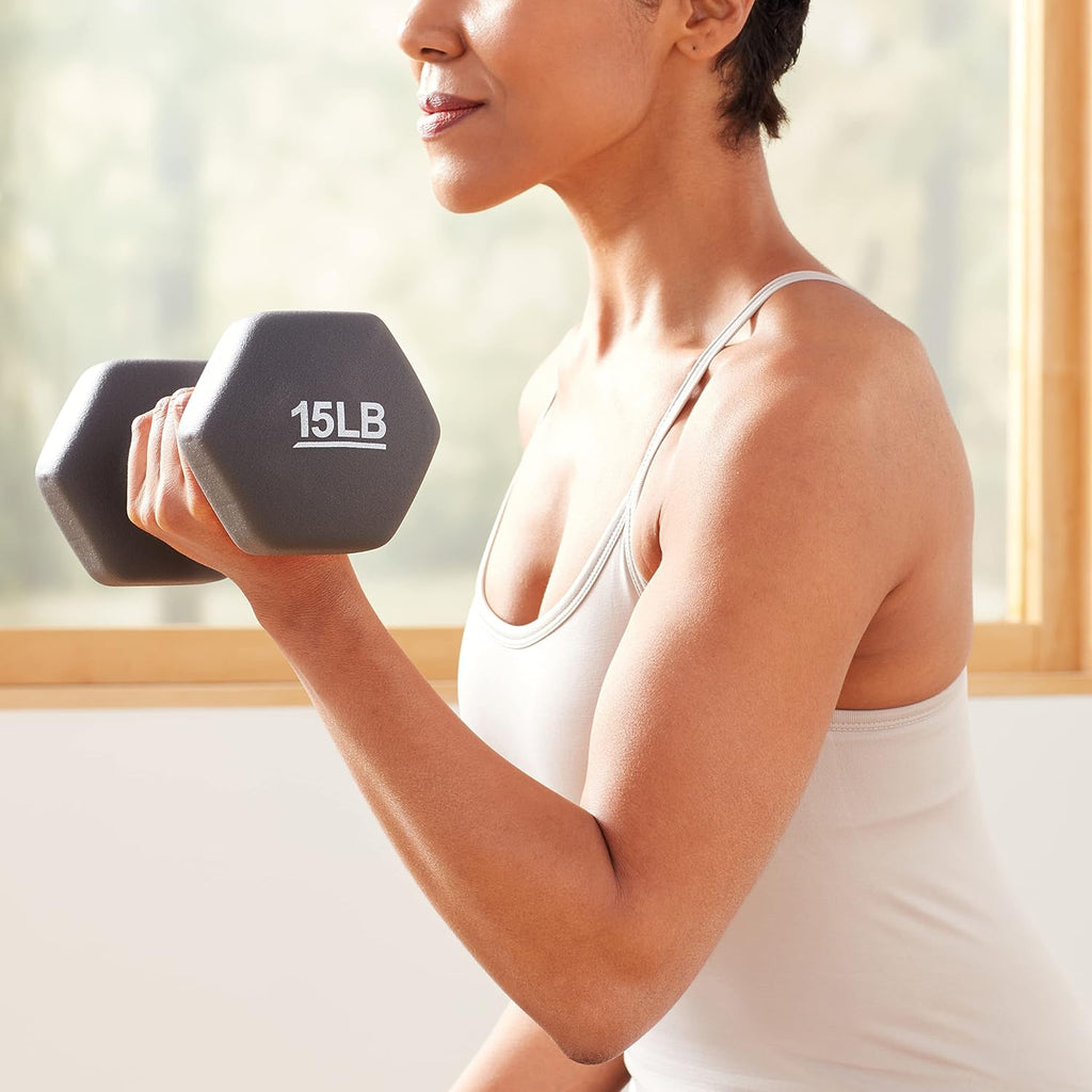 Basics Neoprene Dumbbell Hand Weights for Exercise and Muscle Toning