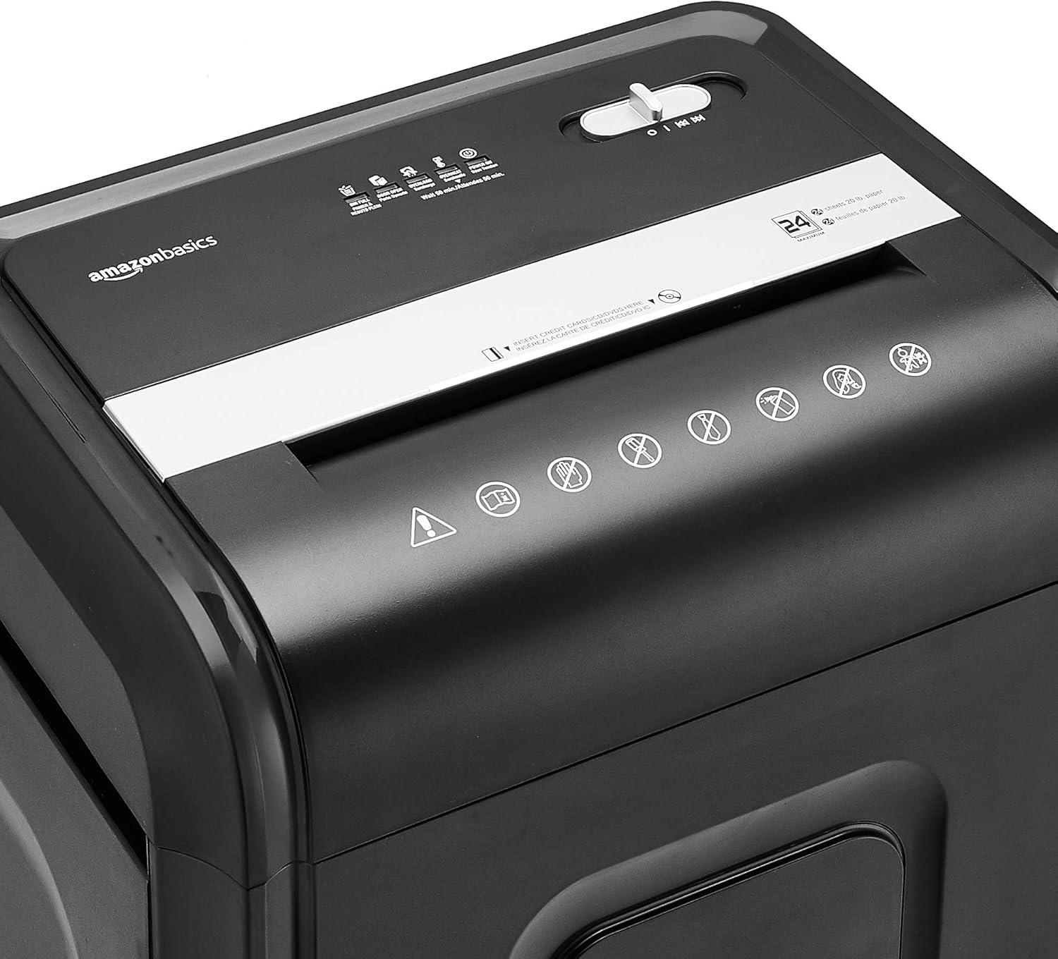 Basics 8-Sheet Cross Cut Paper Shredder and Credit Card Shredder - Black