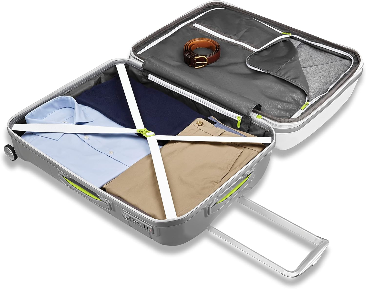 Samsonite Freeform Hardside Carry-On Luggage with Spinner Wheels - Hardshell Suitcase - TSA, Airline-Approved - Expandable Hard Shell, Smooth Rolling Wheels for Lightweight Travel - Navy