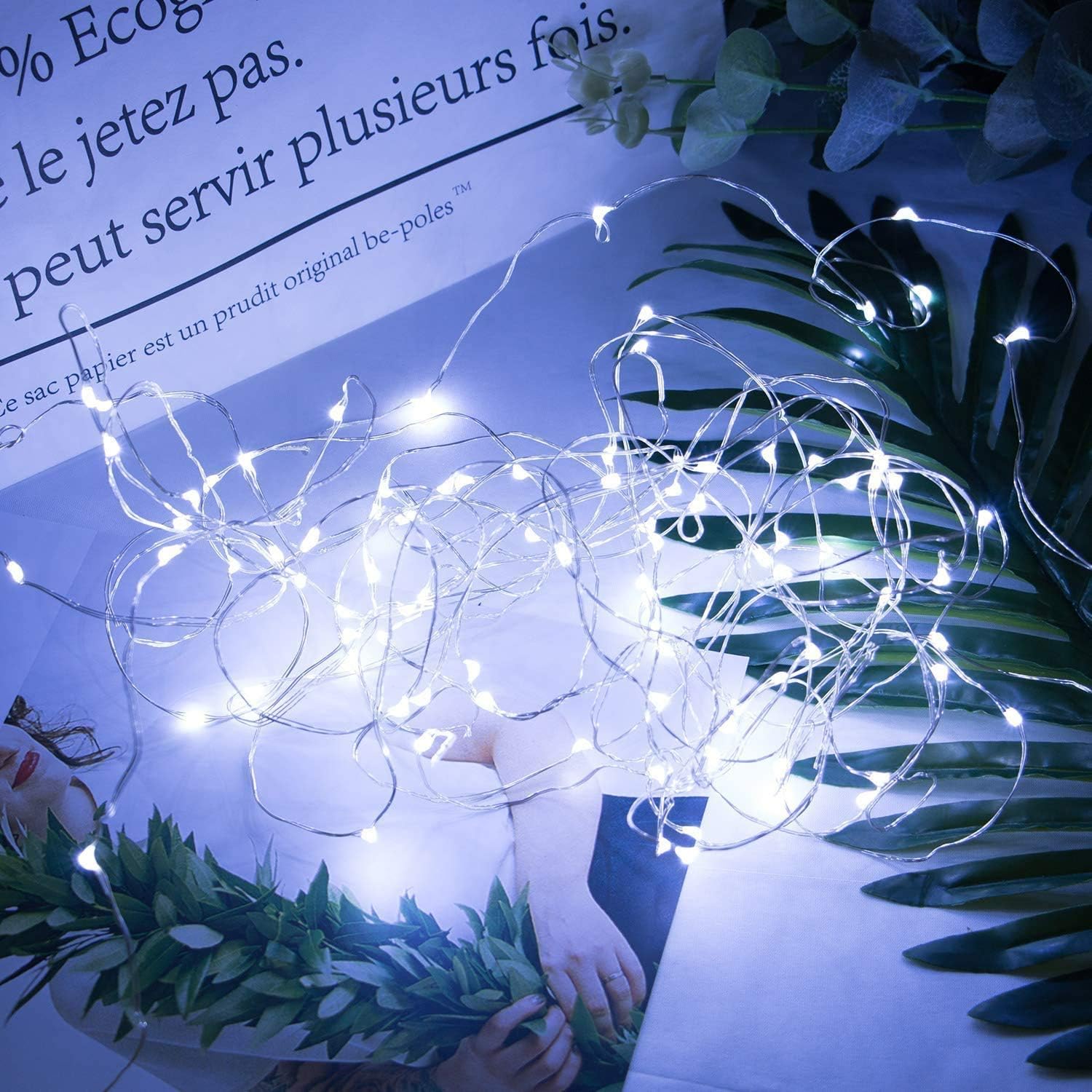 Brightown 12 Pack LED Fairy Lights Battery Operated String Lights - 7ft 20LED Waterproof Silver Wire Firefly Starry Moon Lights for DIY Crafts Wedding Table Centerpieces Party Bedroom Christmas