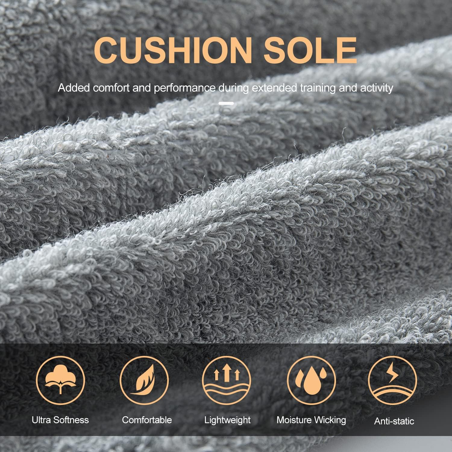 CS CELERSPORT 6 Pairs Ankle Athletic Running Socks Low Cut Sports Tab Socks for Men and Women