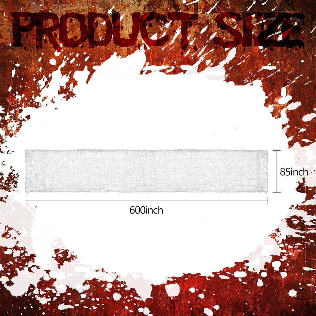 197" x 85" Halloween Creepy Cloth - Halloween Spooky Fabric Cloth - Scary Gauze Blood Creepy Cloth for Haunted House Halloween Party Yard Wall Doorway Outdoors Decoration