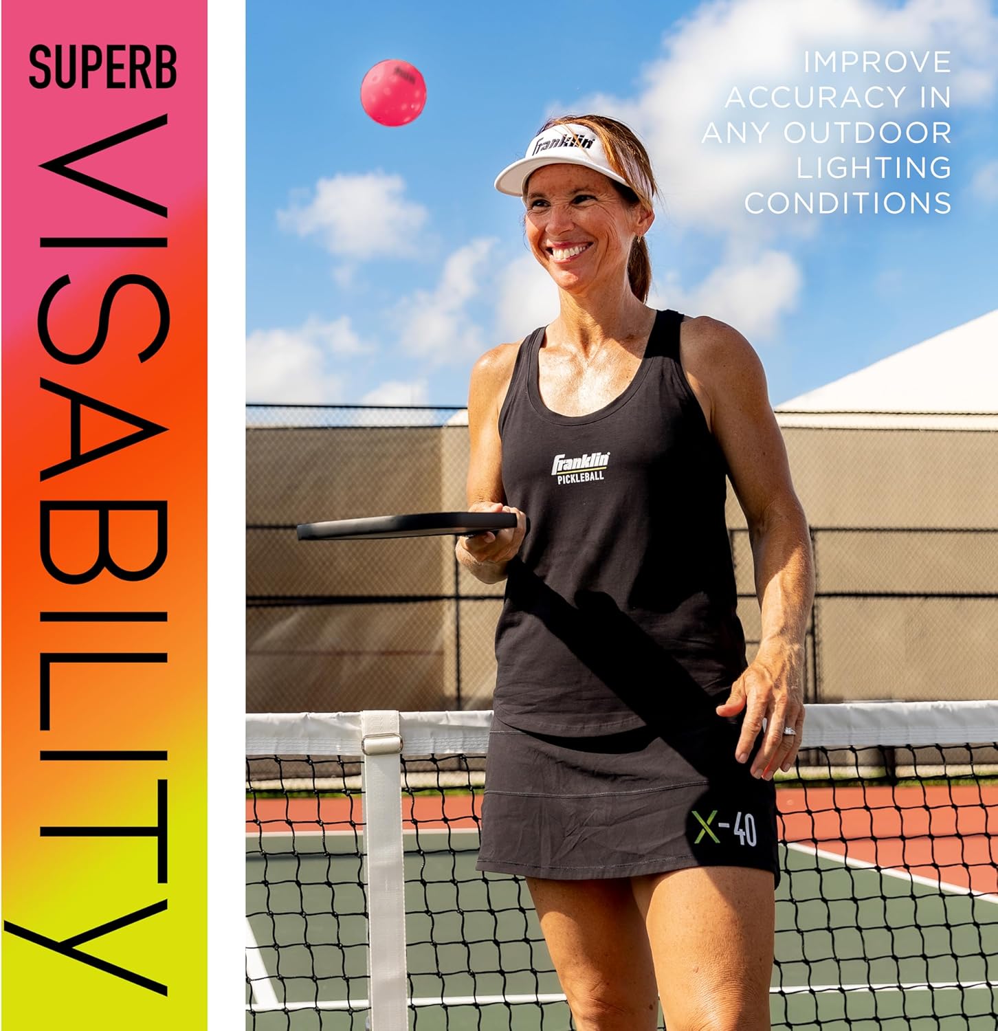 Franklin Sports X-40 Outdoor Pickleballs - Official Ball of USA Pickleball, APP Tour + US Open - Regulation Size