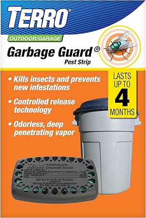 Terro T800 Garbage Guard Trash Can Insect Killer - Kills Flies, Roach, Maggots, Beetles, and Insects in Outdoor Garbage Can
