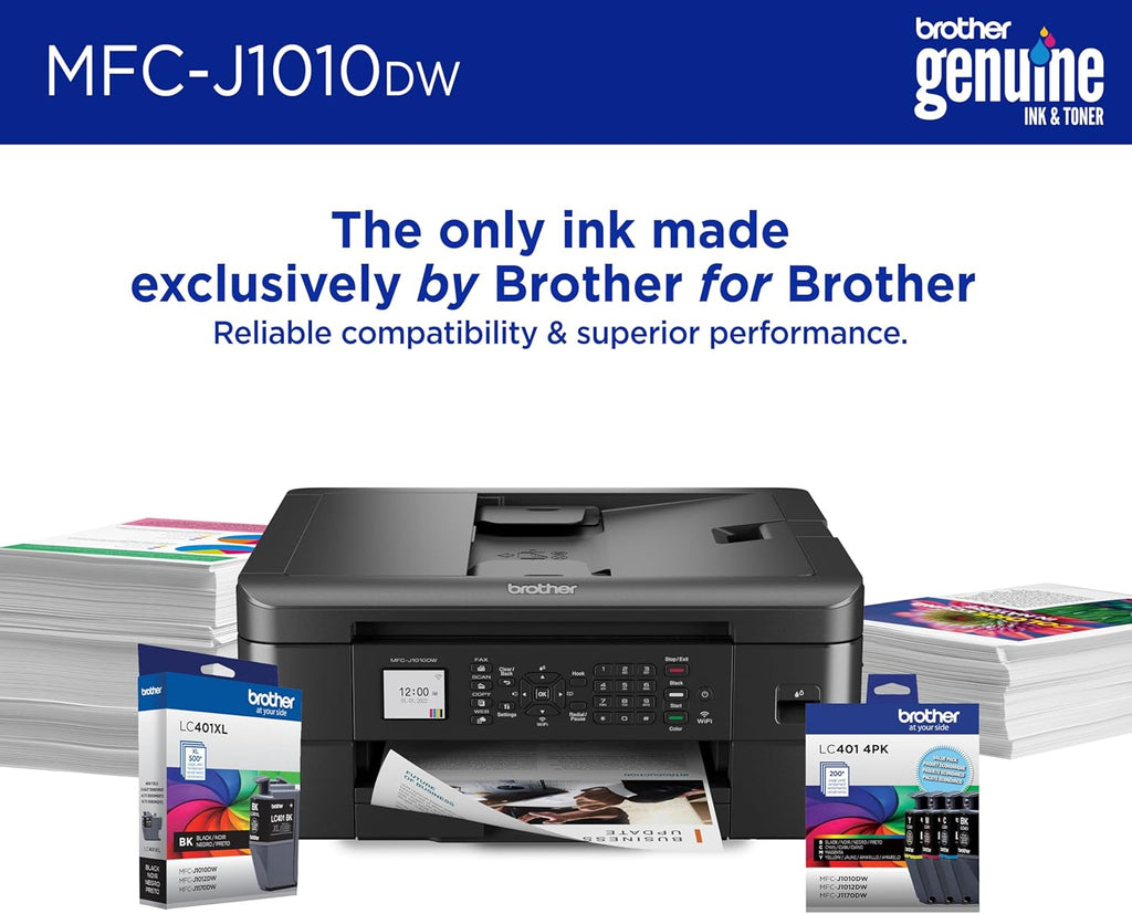 Brother Work Smart 1360 Wireless Color Inkjet All-in-One Printer with Automatic Duplex Printing and 1.8” Color Display | Includes Refresh Subscription Trial(1) (MFC-J1360DW) (Uses LC501 Series Inks)