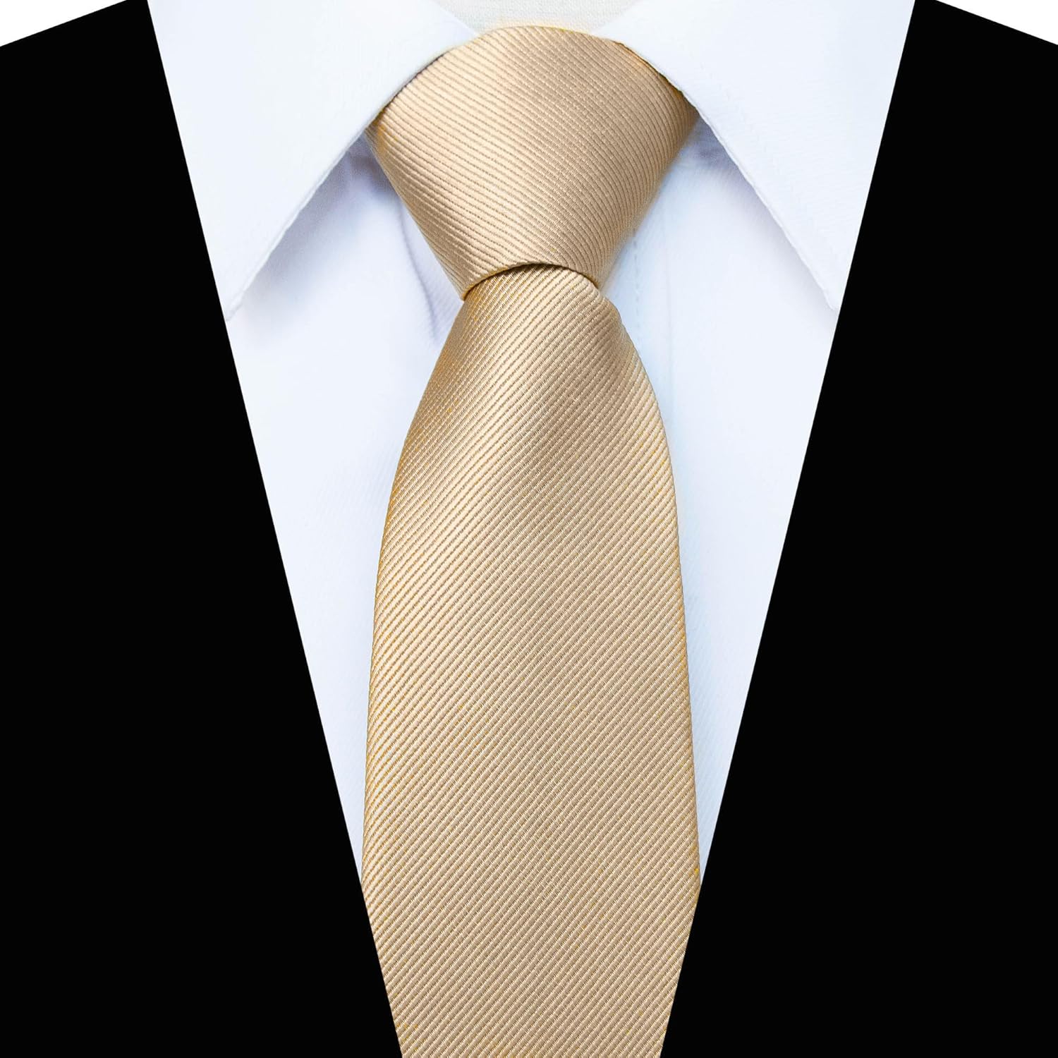 JEMYGINS 3.15“Solid Color Pre-tied Adjustable Necktie for Business and Wedding