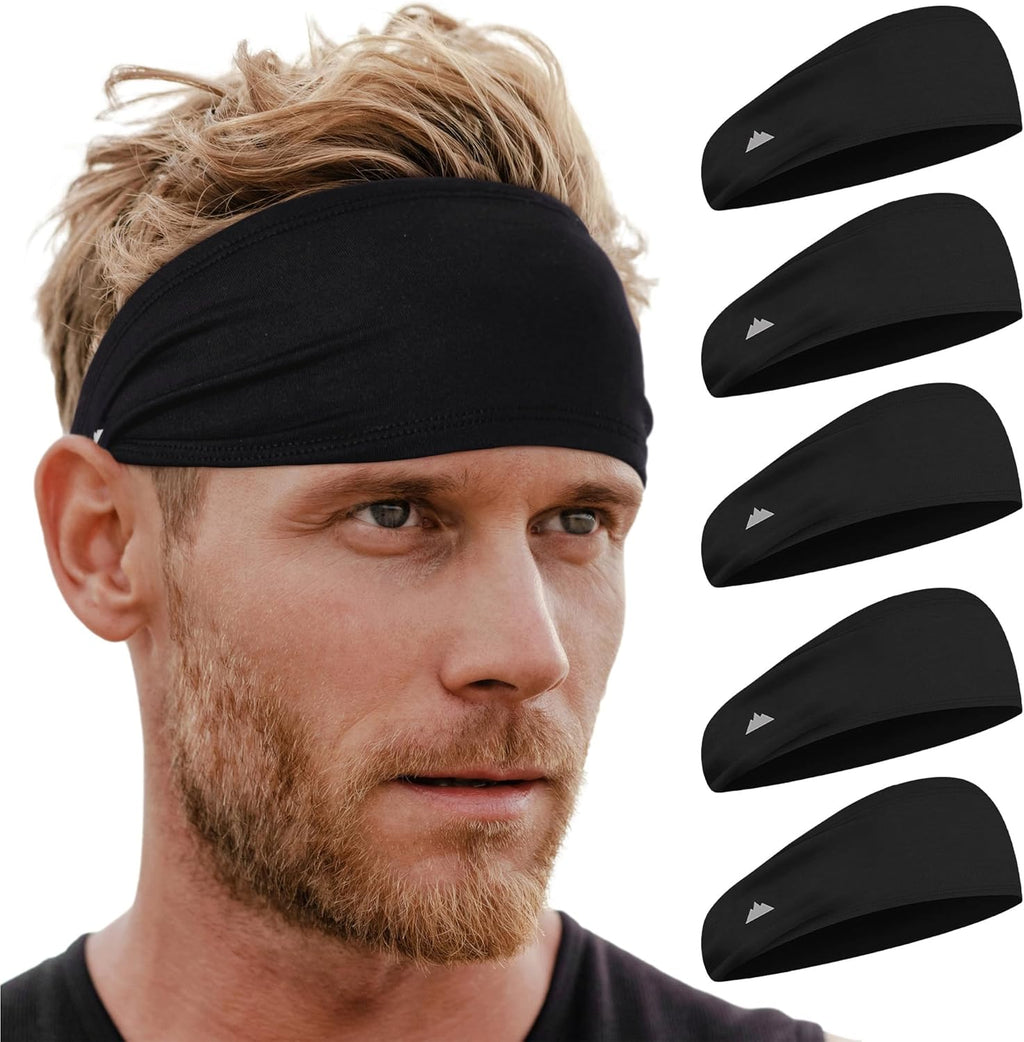 Tough Outfitters Headband for Men - Mens Headbands - Working Out Sports Performance Head Bands - Athletic Cycling Running Sweat Band, Football Headbands - Sweat Bands Men/Women