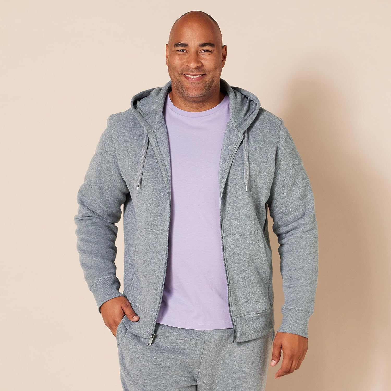 Essentials Men's Full-Zip Fleece Hoodie (Available in Big & Tall)