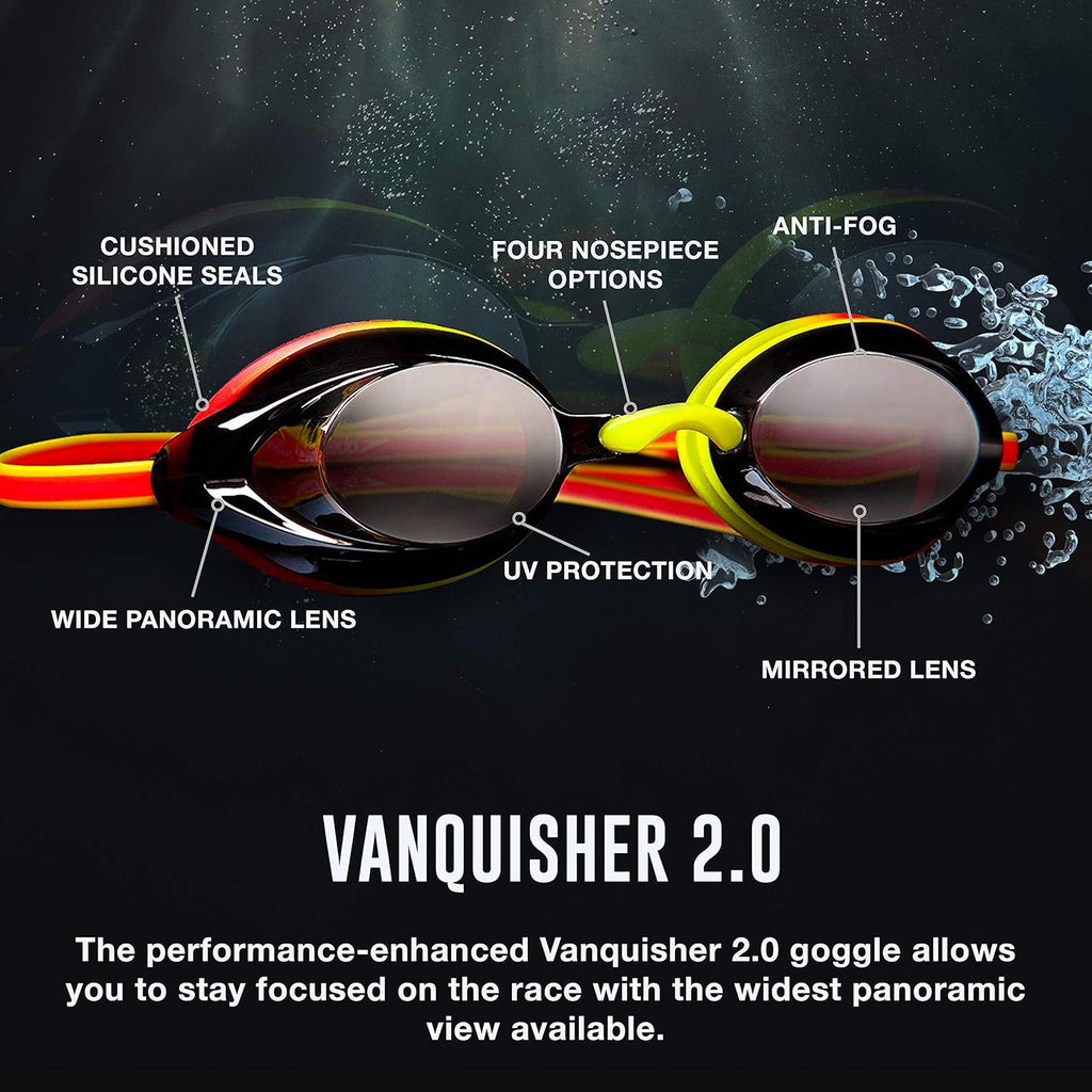 Speedo Unisex-Adult Swim Goggles Mirrored Vanquisher 2.0