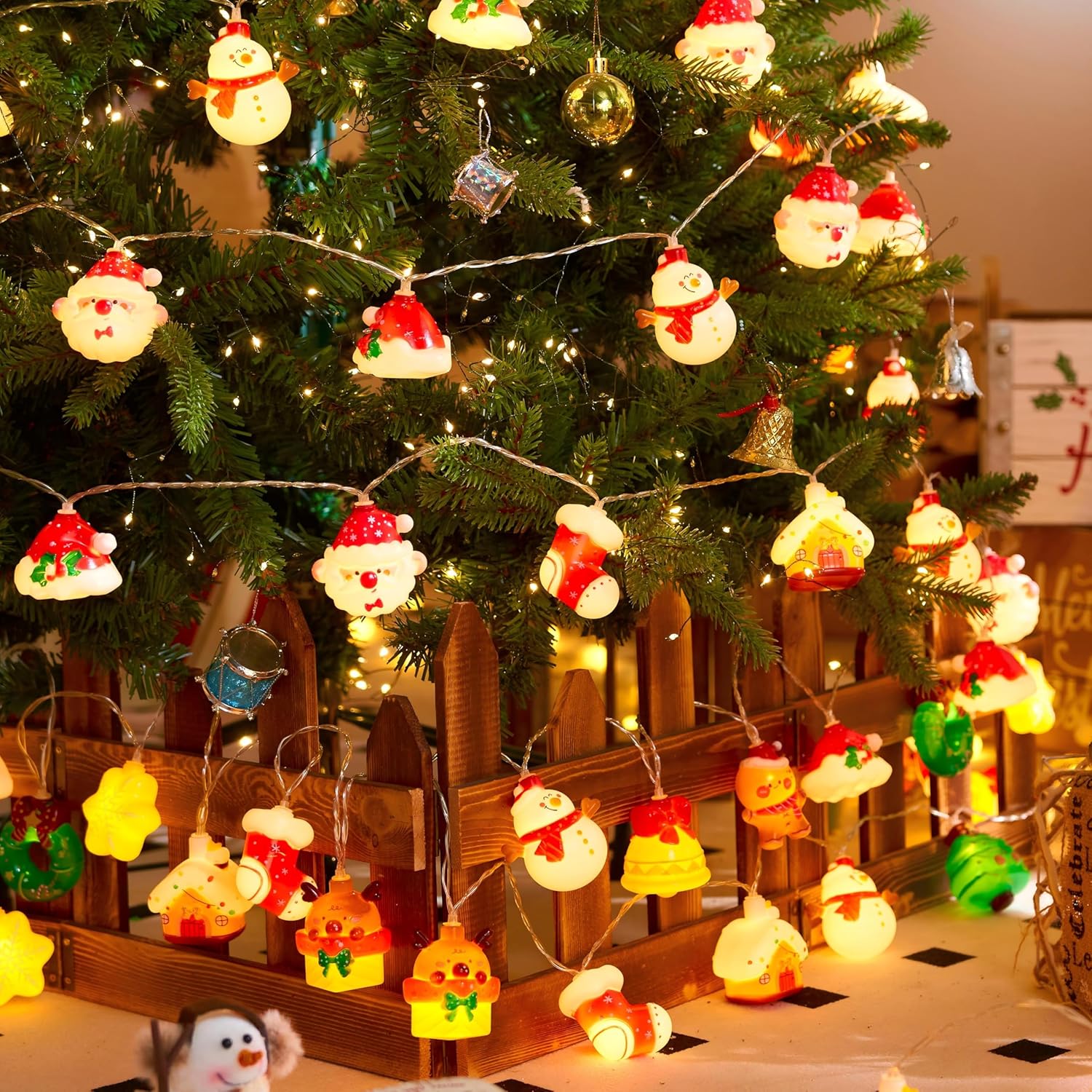 LOLStar Halloween String Lights Decorations, 9.8FT 20 LED Halloween Fairy Lights, Battery Operated (Not Included) with Timer Function and 8 Flashing Modes, Cute Booday Lights 2025 Home Indoor Decor