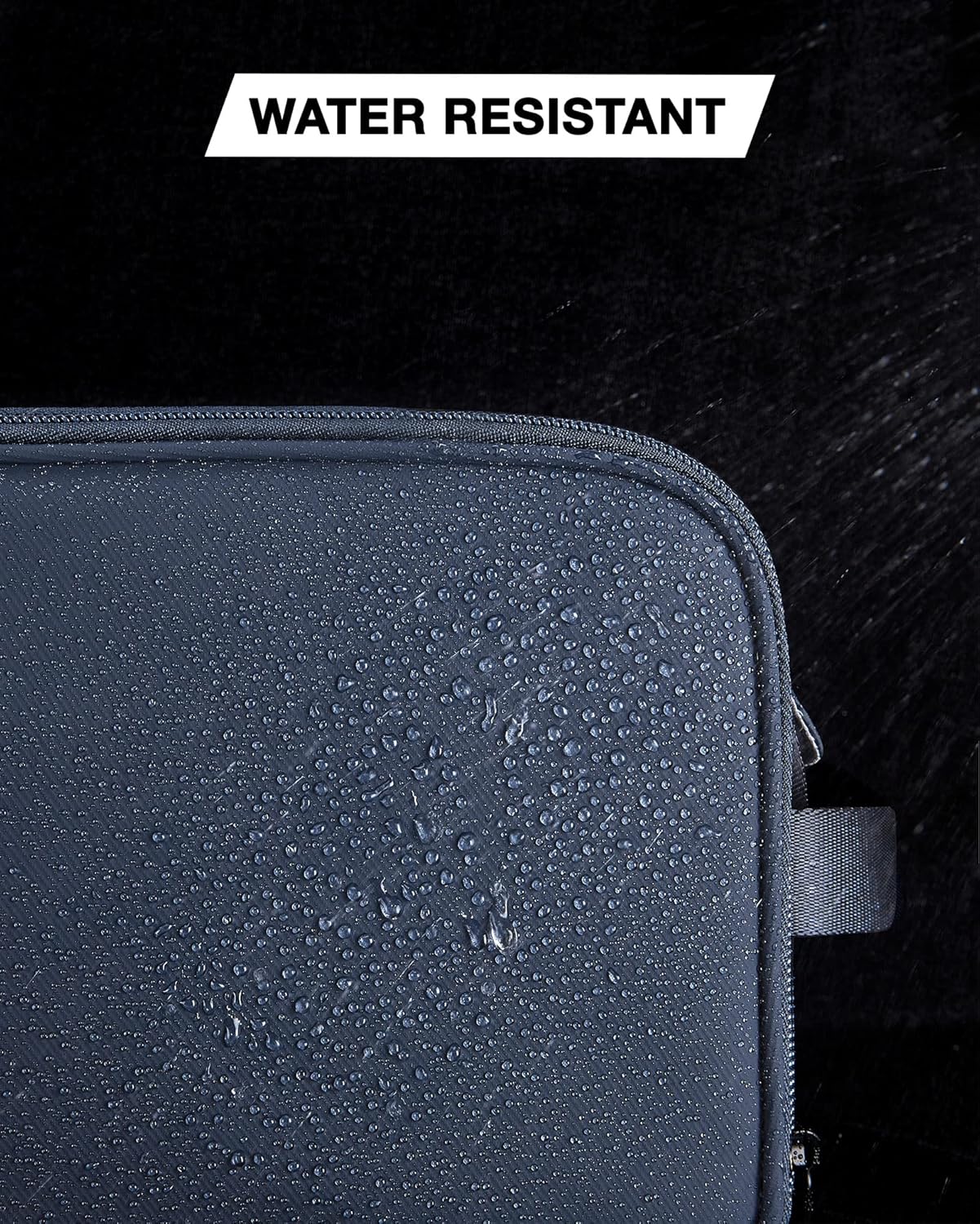 BAGSMART Toiletry Bag for Men, Travel Toiletry Organizer Dopp Kit Water-resistant Shaving Bag for Toiletries Accessories, Door Room Essentials, Black-medium