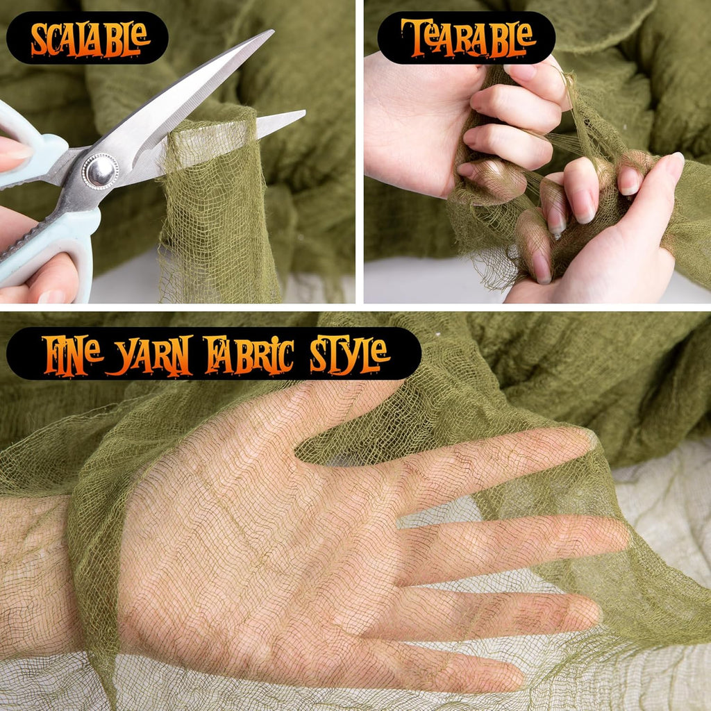 197" x 85" Halloween Creepy Cloth - Halloween Spooky Fabric Cloth - Scary Gauze Blood Creepy Cloth for Haunted House Halloween Party Yard Wall Doorway Outdoors Decoration