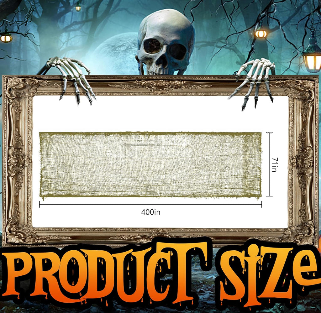 197" x 85" Halloween Creepy Cloth - Halloween Spooky Fabric Cloth - Scary Gauze Blood Creepy Cloth for Haunted House Halloween Party Yard Wall Doorway Outdoors Decoration