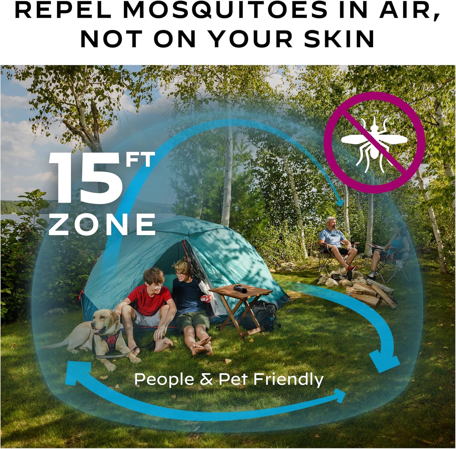 Thermacell Mosquito Portable Repeller; Includes 12-Hour Refill; 15 Foot Zone of Protection; Highly Effective Mosquito Repellent; Deet Free Bug Spray Alternative; Scent Free