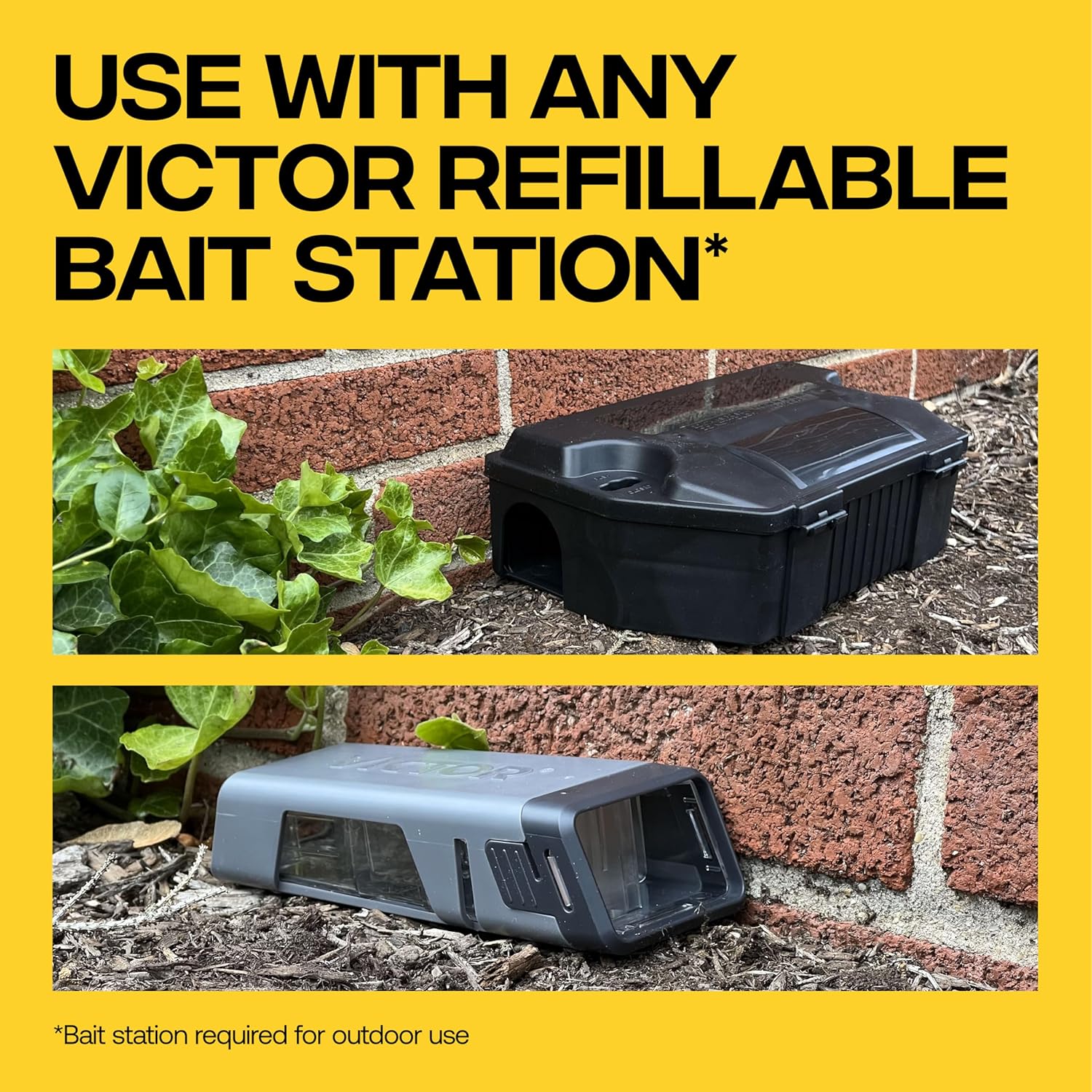 Victor Rat Poisoning for Inside & Outside Use - Kills Rats, Mice, Meadow Voles | Mouse Poisoning for Indoor & Outdoor Areas, Ready-to-Use, 4 lb Bag - M925