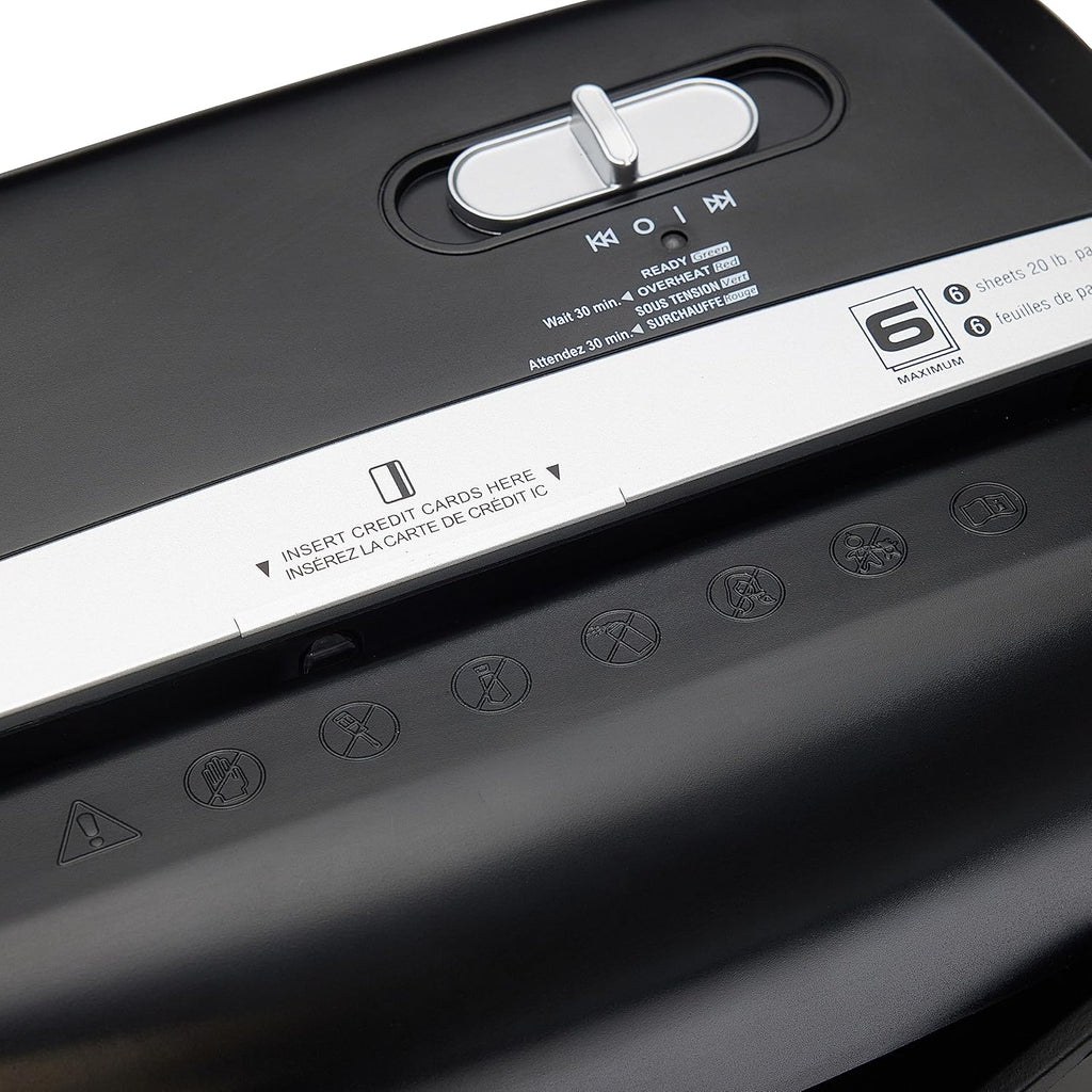 Basics 8-Sheet Cross Cut Paper Shredder and Credit Card Shredder - Black