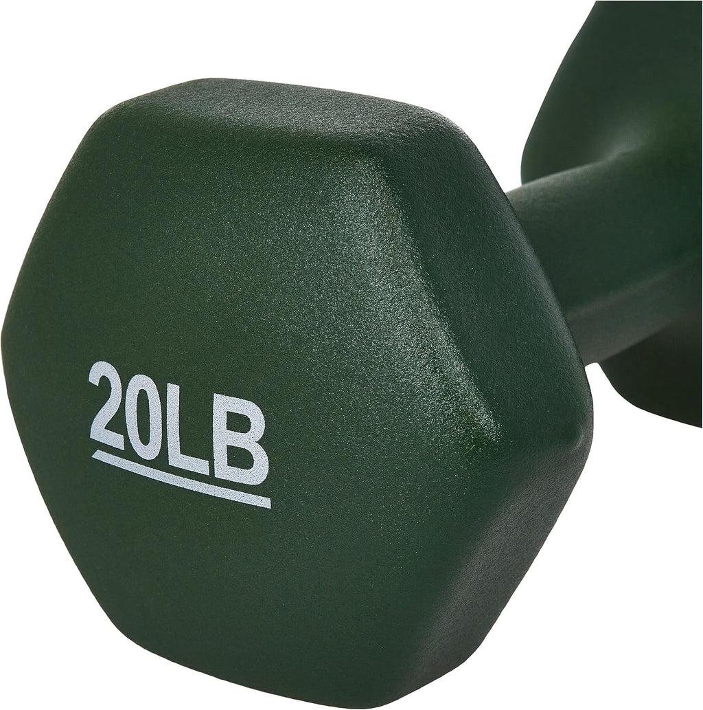 Basics Neoprene Dumbbell Hand Weights for Exercise and Muscle Toning