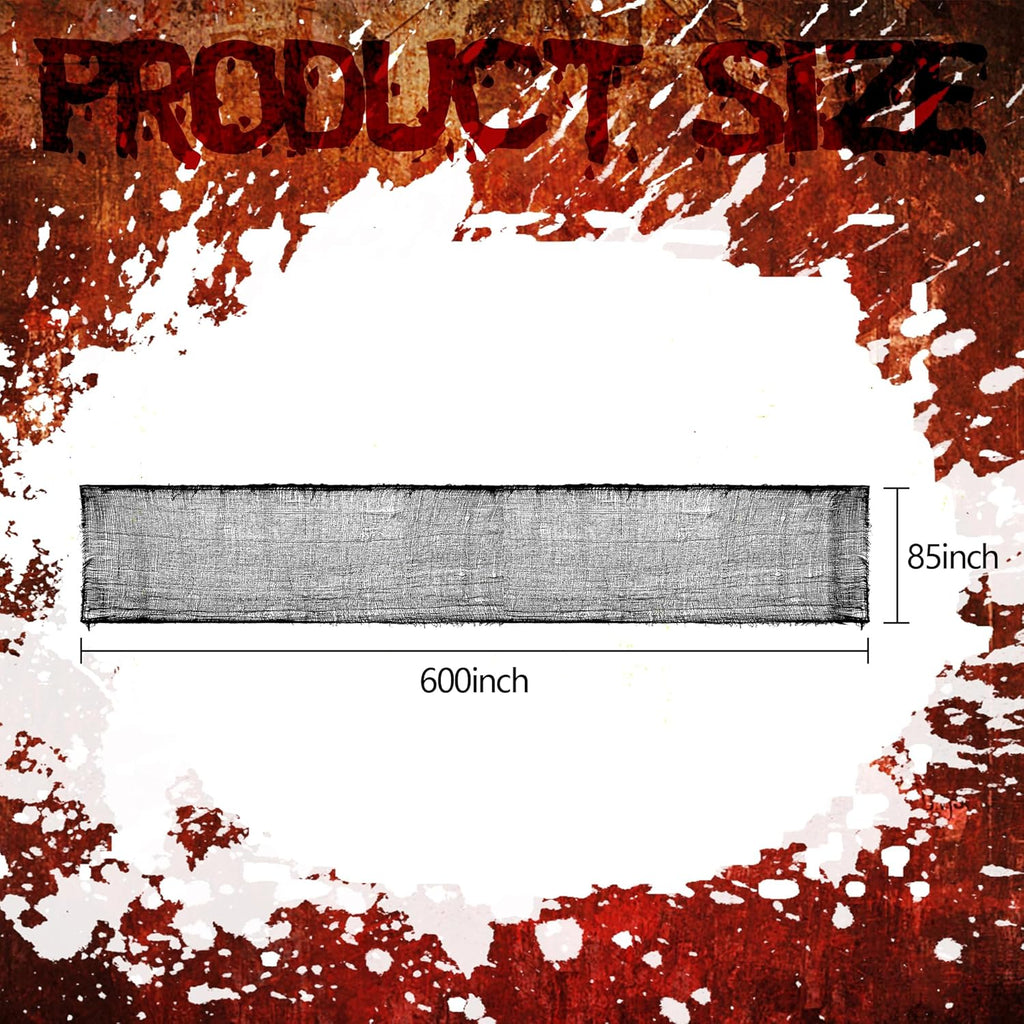 197" x 85" Halloween Creepy Cloth - Halloween Spooky Fabric Cloth - Scary Gauze Blood Creepy Cloth for Haunted House Halloween Party Yard Wall Doorway Outdoors Decoration