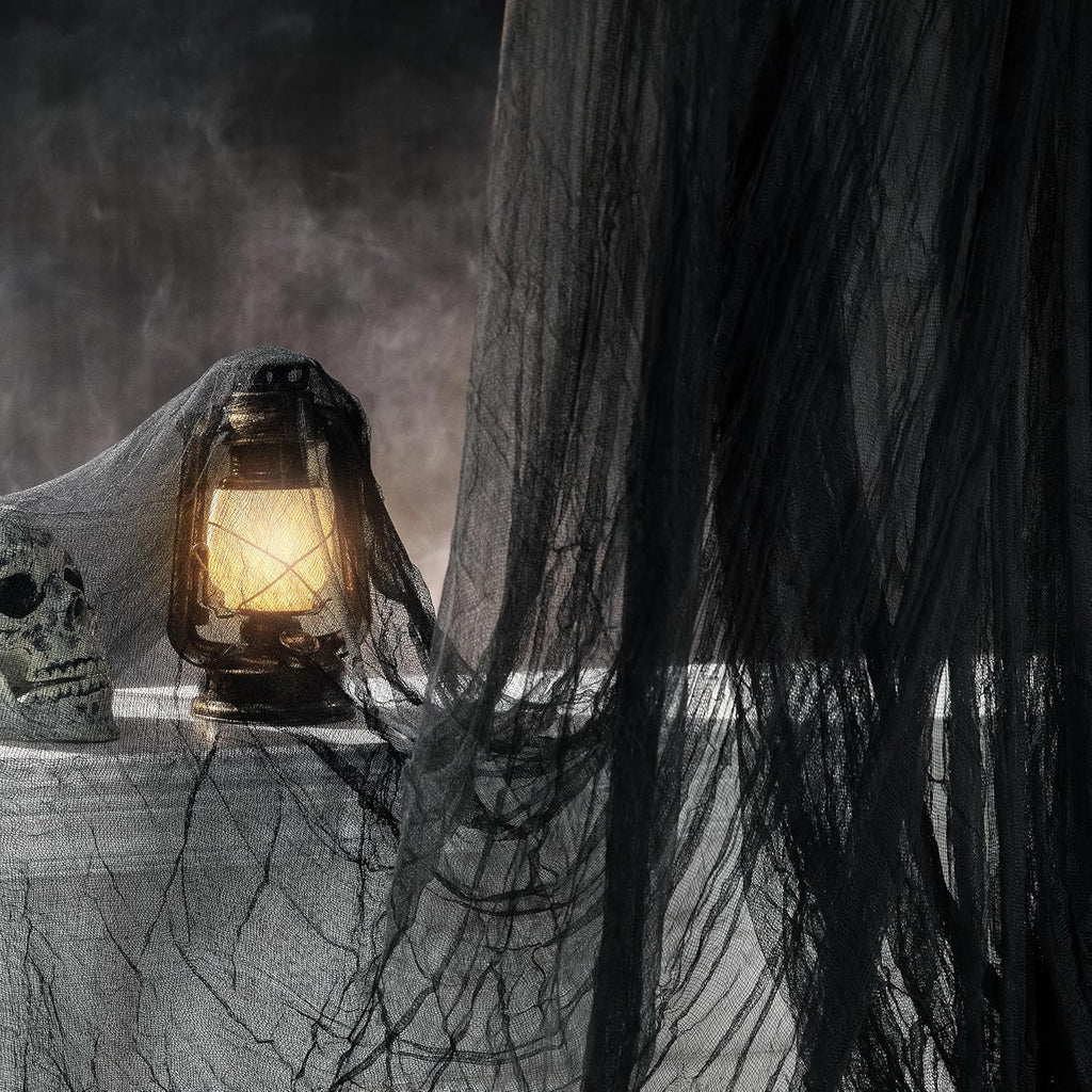 197" x 85" Halloween Creepy Cloth - Halloween Spooky Fabric Cloth - Scary Gauze Blood Creepy Cloth for Haunted House Halloween Party Yard Wall Doorway Outdoors Decoration