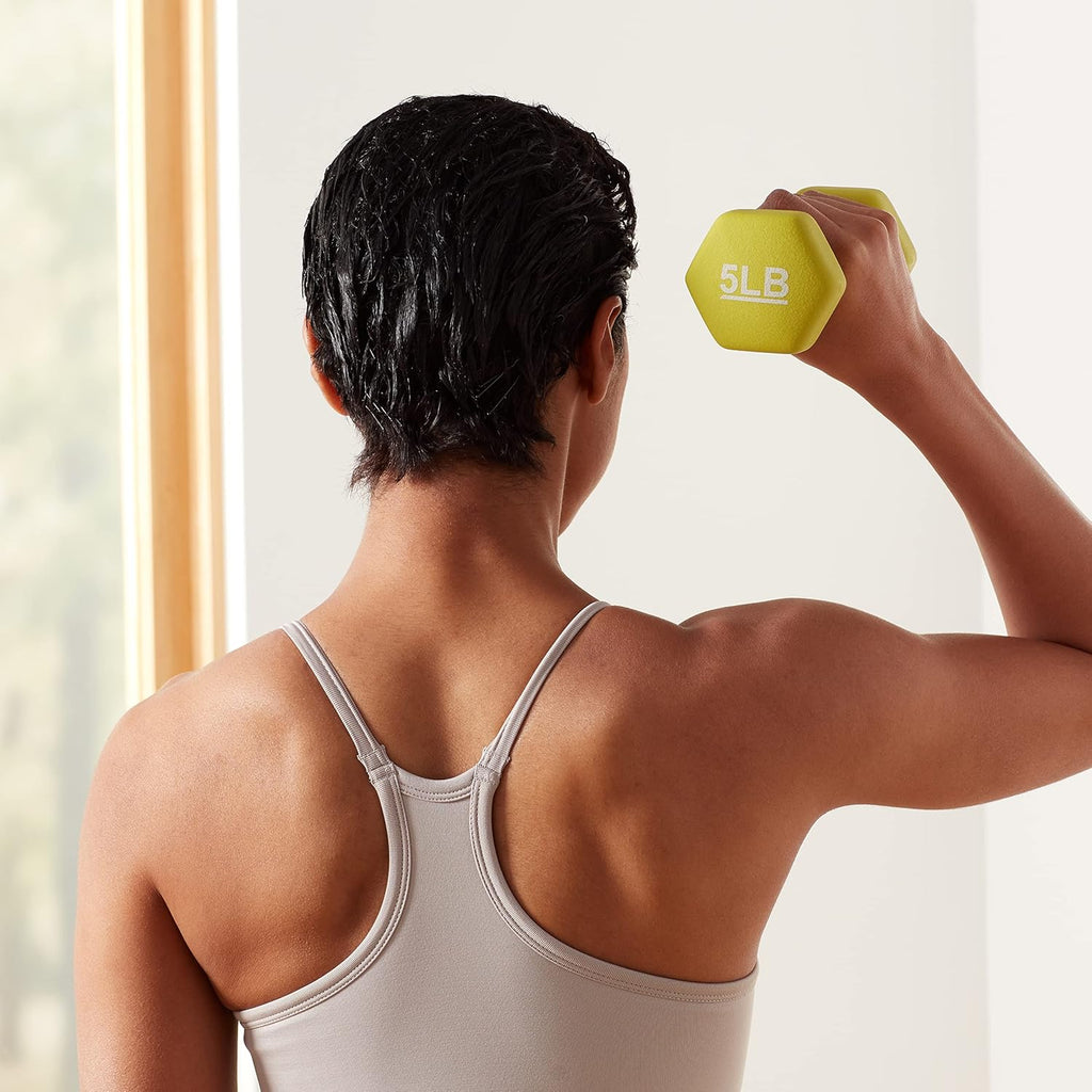 Basics Neoprene Dumbbell Hand Weights for Exercise and Muscle Toning