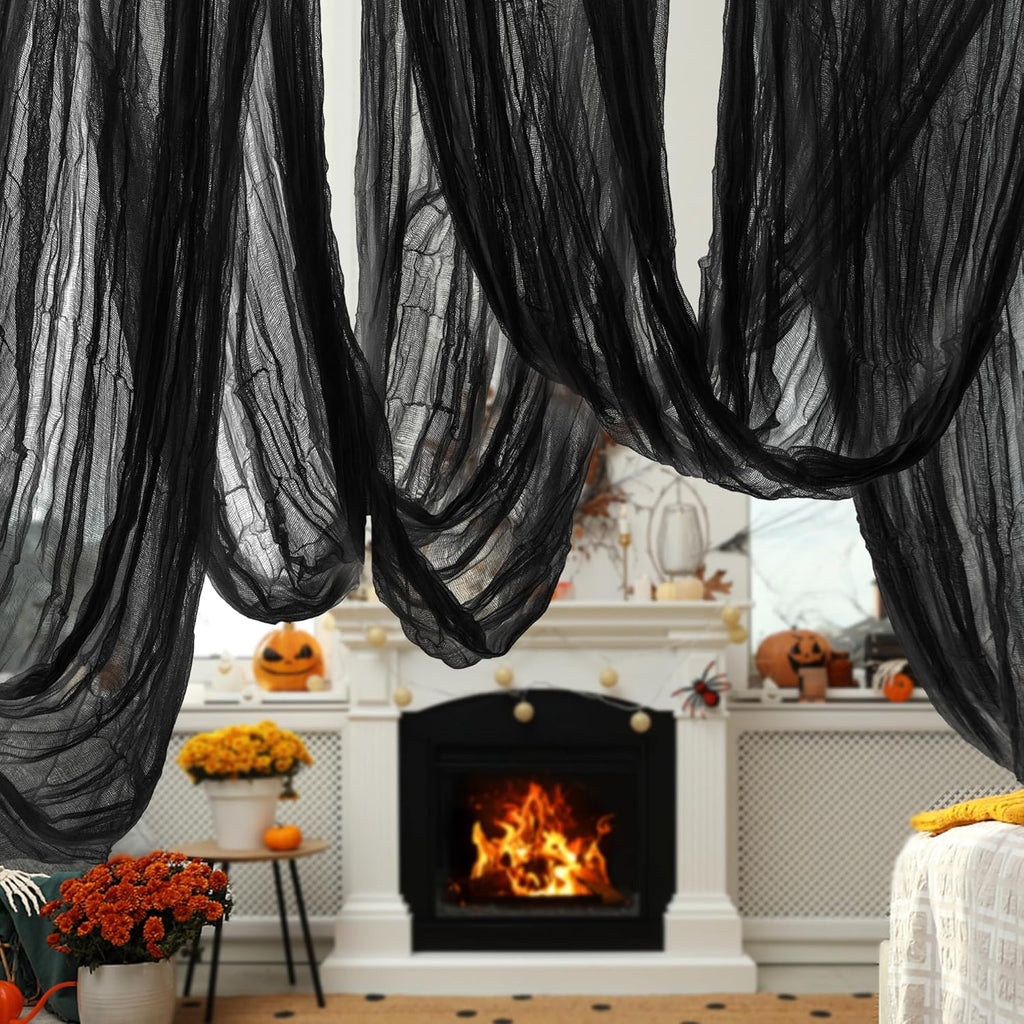 197" x 85" Halloween Creepy Cloth - Halloween Spooky Fabric Cloth - Scary Gauze Blood Creepy Cloth for Haunted House Halloween Party Yard Wall Doorway Outdoors Decoration