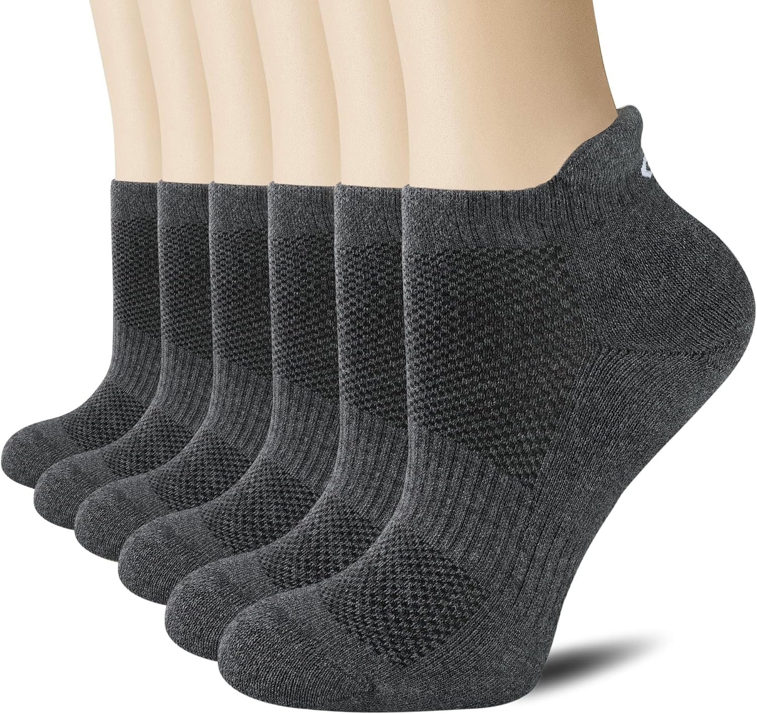 CS CELERSPORT 6 Pairs Ankle Athletic Running Socks Low Cut Sports Tab Socks for Men and Women