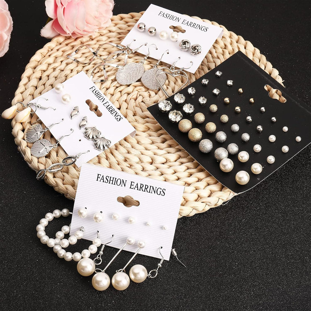 NEWITIN 69 Pieces Gold Jewelry Set for Women Fashion Costume Jewelry Gold Plated Necklace Bracelet Earrings Set for Women