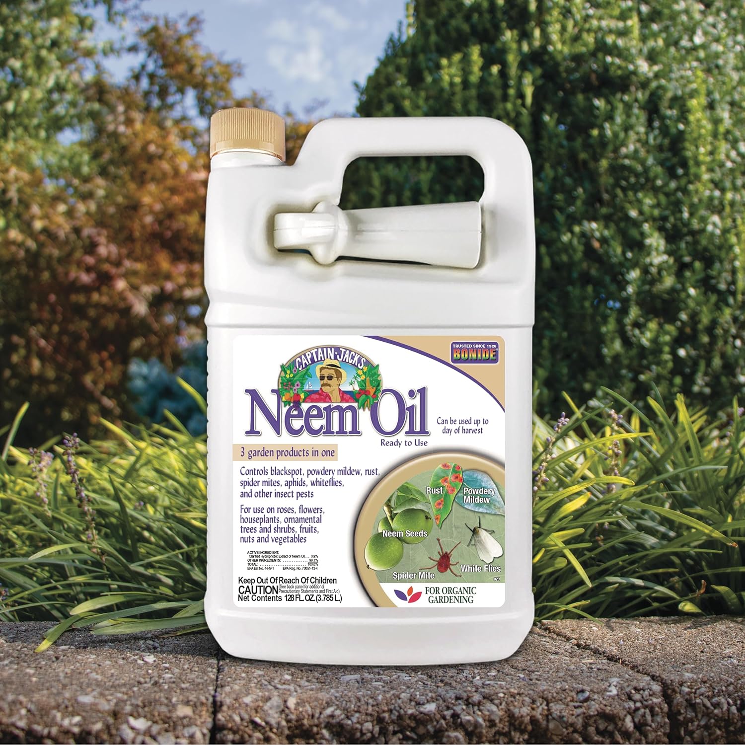 Bonide Captain Jack's Neem Oil, 32 oz Ready-to-Use Spray, Multi-Purpose Fungicide, Insecticide and Miticide for Organic Gardening