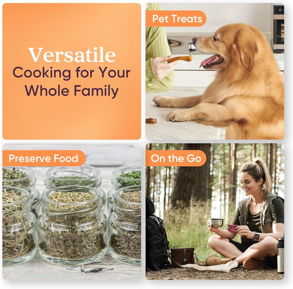 COSORI Food Dehydrator, Bigger Than 7 Trays With Large 6.5" Drying Space, 600W Power Saves More Time Than 480W, 165°F Dehydrated Dryer for Jerky, Dog Treats, Herbs, Meat, Fruit, and Yogurt, Silver