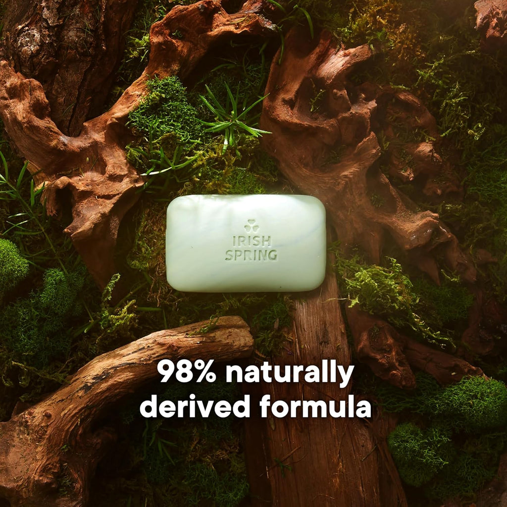 Irish Spring Bar Soap for Men, Original Clean, Smell Fresh and Clean for 12 Hours, Men Soap Bars for Washing Hands and Body, Mild for Skin, Recyclable Carton, 3.7 Ounce - 3 Count (Pack of 8)
