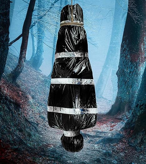AnanBros 5ft Hanging Corpse Dead Victim Props Halloween Decorations, Haunted Creepy House Halloween Decor,Scary Halloween Decorations Outdoor Clearance, Outdoor Halloween Inflatables Yard Decorations