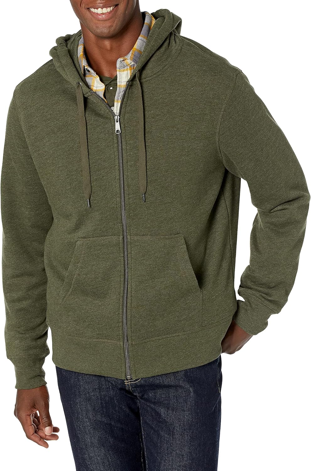 Essentials Men's Full-Zip Fleece Hoodie (Available in Big & Tall)