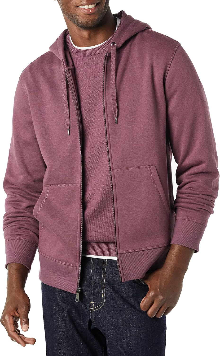 Essentials Men's Full-Zip Fleece Hoodie (Available in Big & Tall)