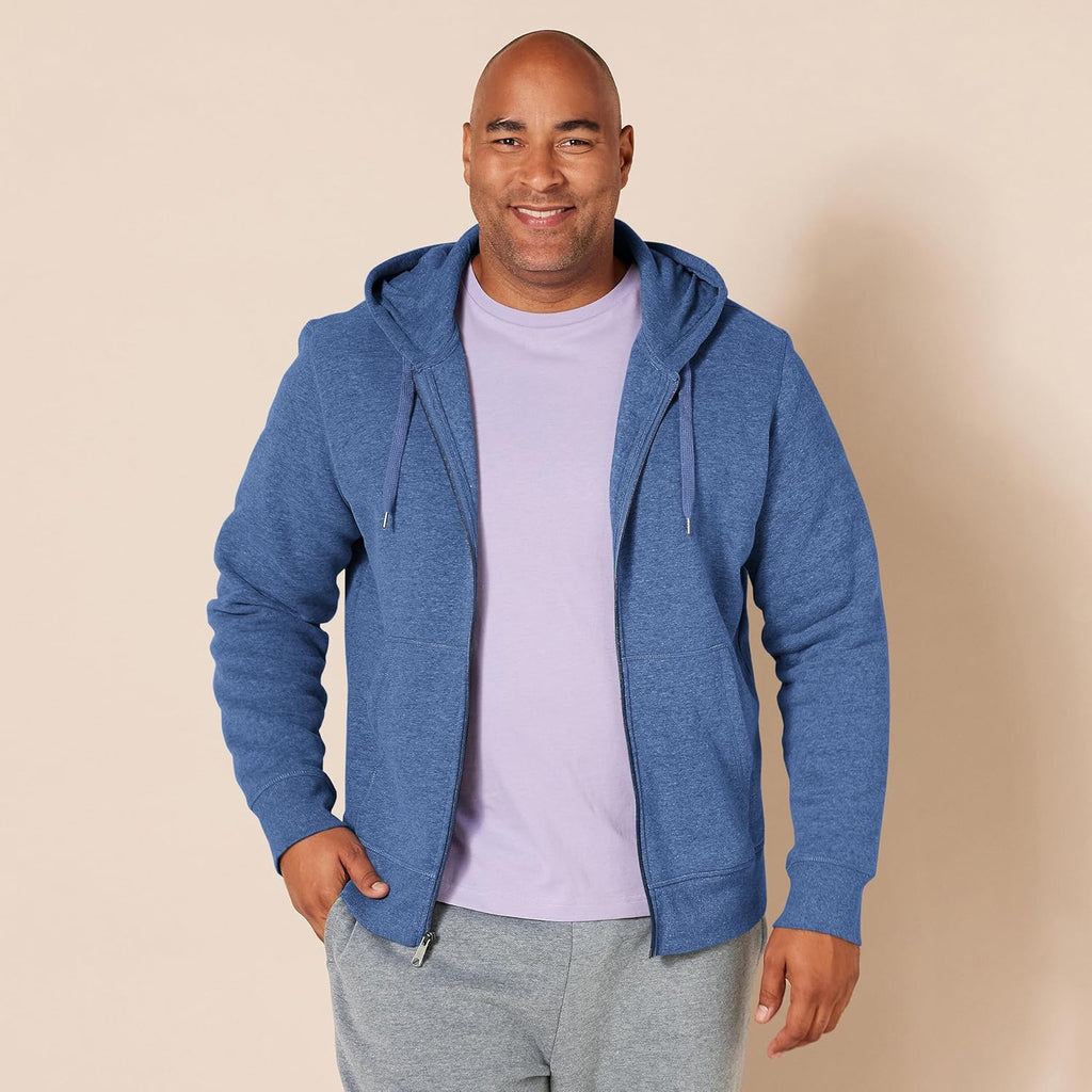 Essentials Men's Full-Zip Fleece Hoodie (Available in Big & Tall)