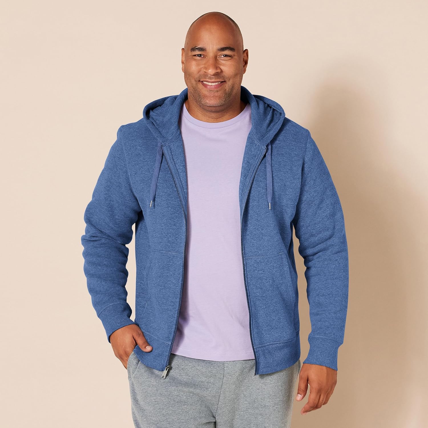 Essentials Men's Full-Zip Fleece Hoodie (Available in Big & Tall)