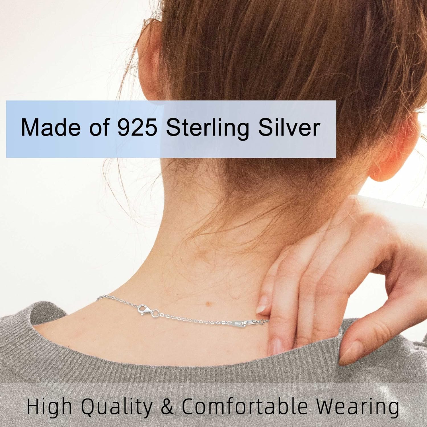 925 Sterling Silver Necklace Extender Sterling Silver Necklace Chain Extenders for Necklaces 2", 3", 4" Inches