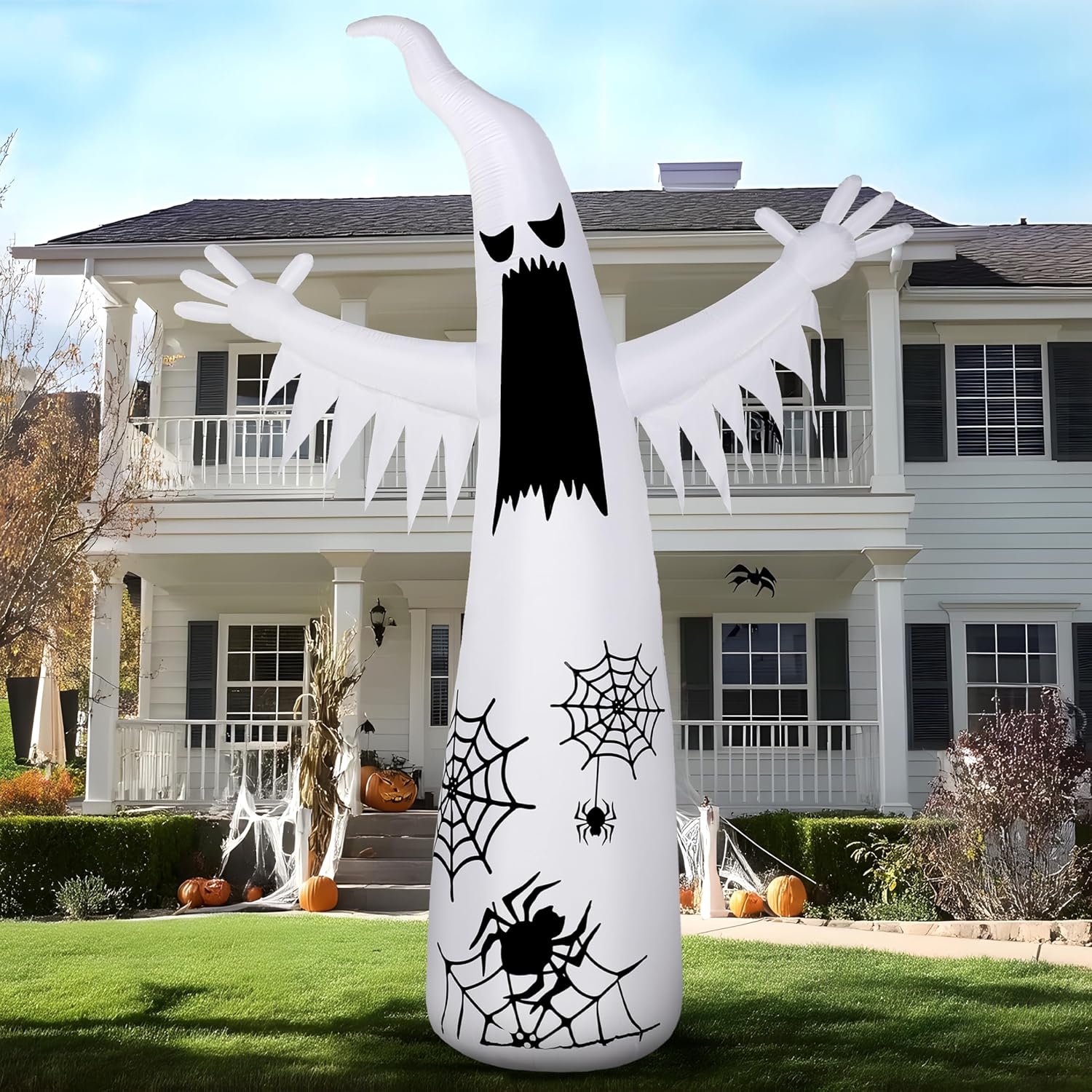Joiedomi 12 FT Halloween Inflatables Outdoor Decorations, Scary Ghost Halloween Decor, Inflatable Ghost Blow Ups for Yard with LEDs for Outside Yard Decorations