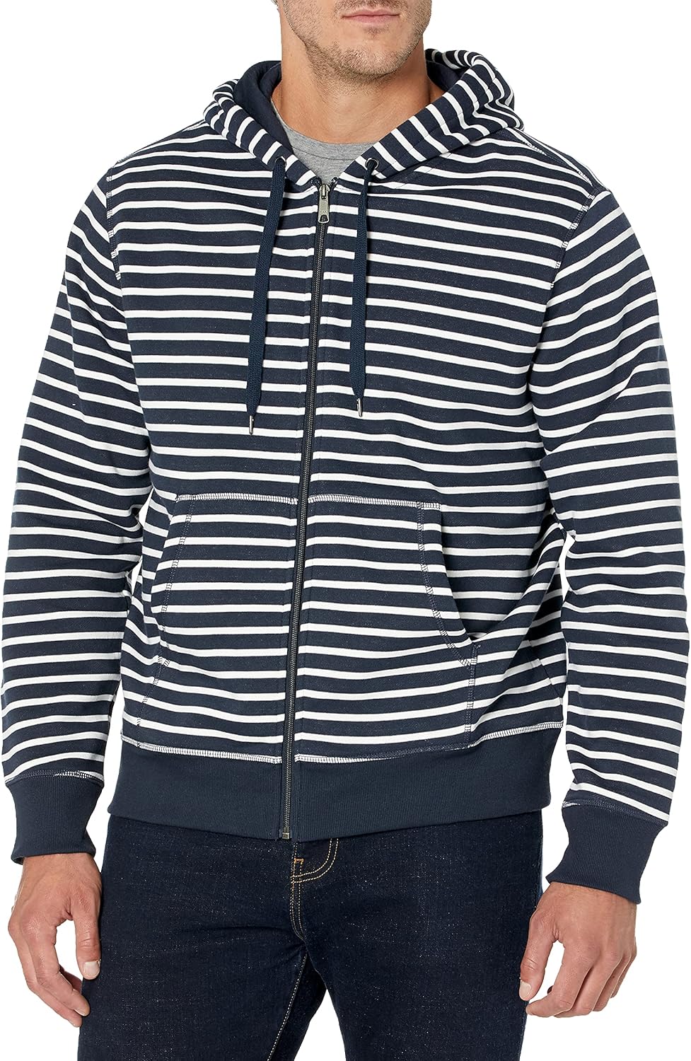 Essentials Men's Full-Zip Fleece Hoodie (Available in Big & Tall)