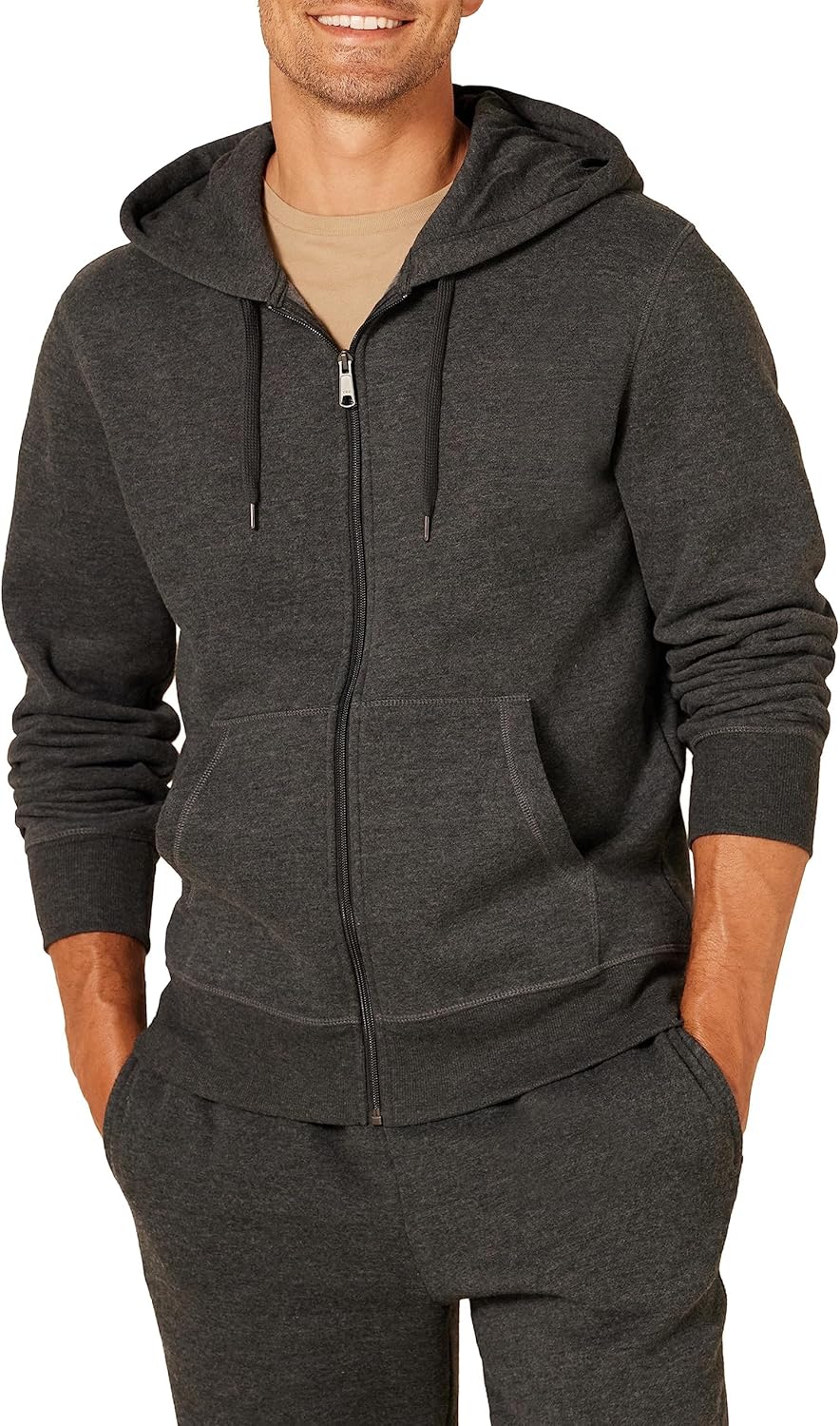 Essentials Men's Full-Zip Fleece Hoodie (Available in Big & Tall)