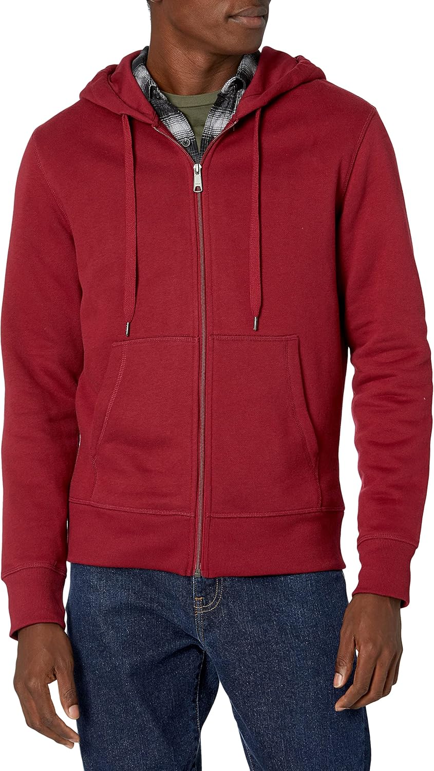 Essentials Men's Full-Zip Fleece Hoodie (Available in Big & Tall)
