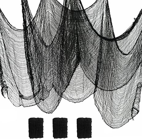 Yunfan 590" x 30" Halloween Creepy Cloth Spooky Halloween Decorations Indoor Outdoor Haunted House Party Decor Supplies Backdrops for Garden,Doorways,Yard,Home,Windows