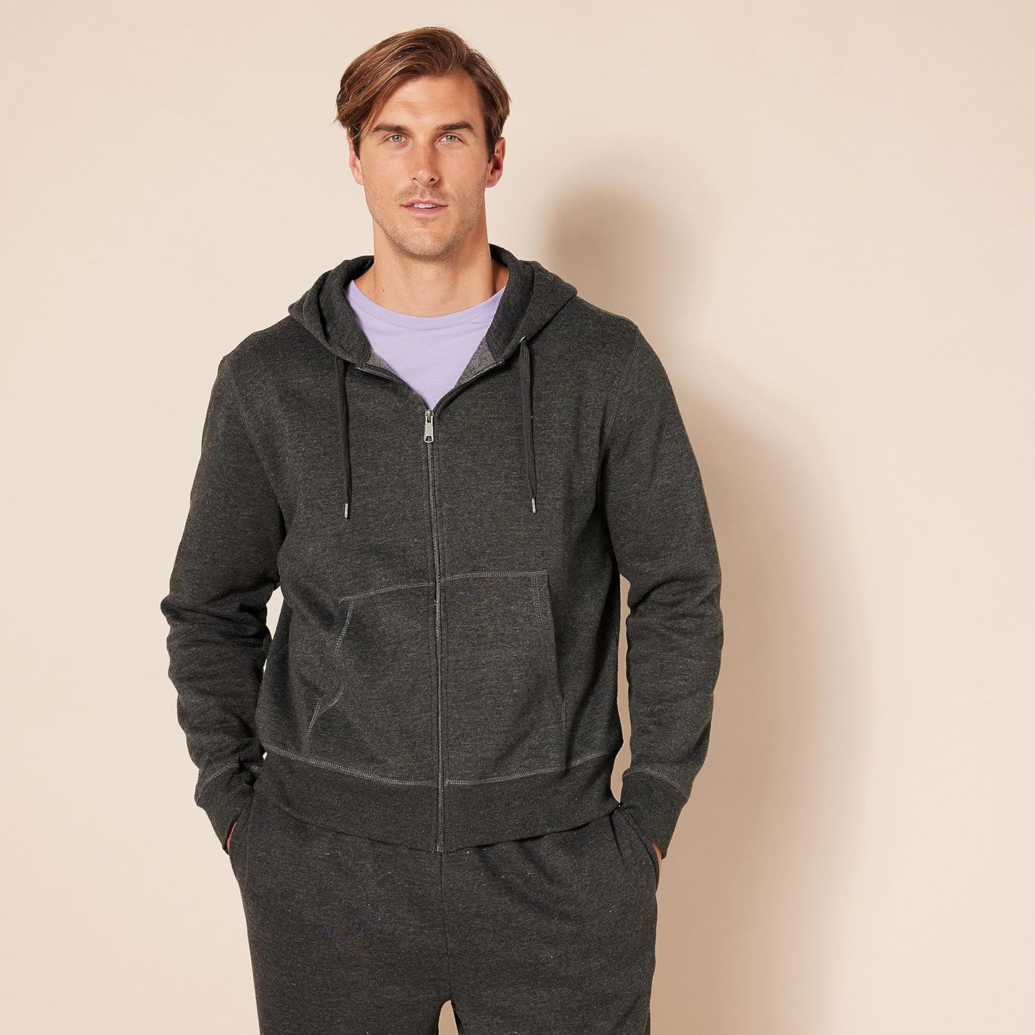 Essentials Men's Full-Zip Fleece Hoodie (Available in Big & Tall)