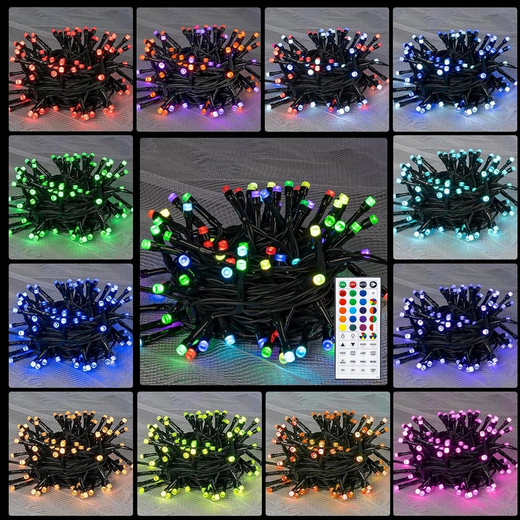 Dazzle Bright Smart Color Changing Halloween Lights, 66FT 200 LED RGB String Lights with Remote & App Controlled, Christmas Decorations for Indoor Outdoor Holiday Xmas Tree Party Decor